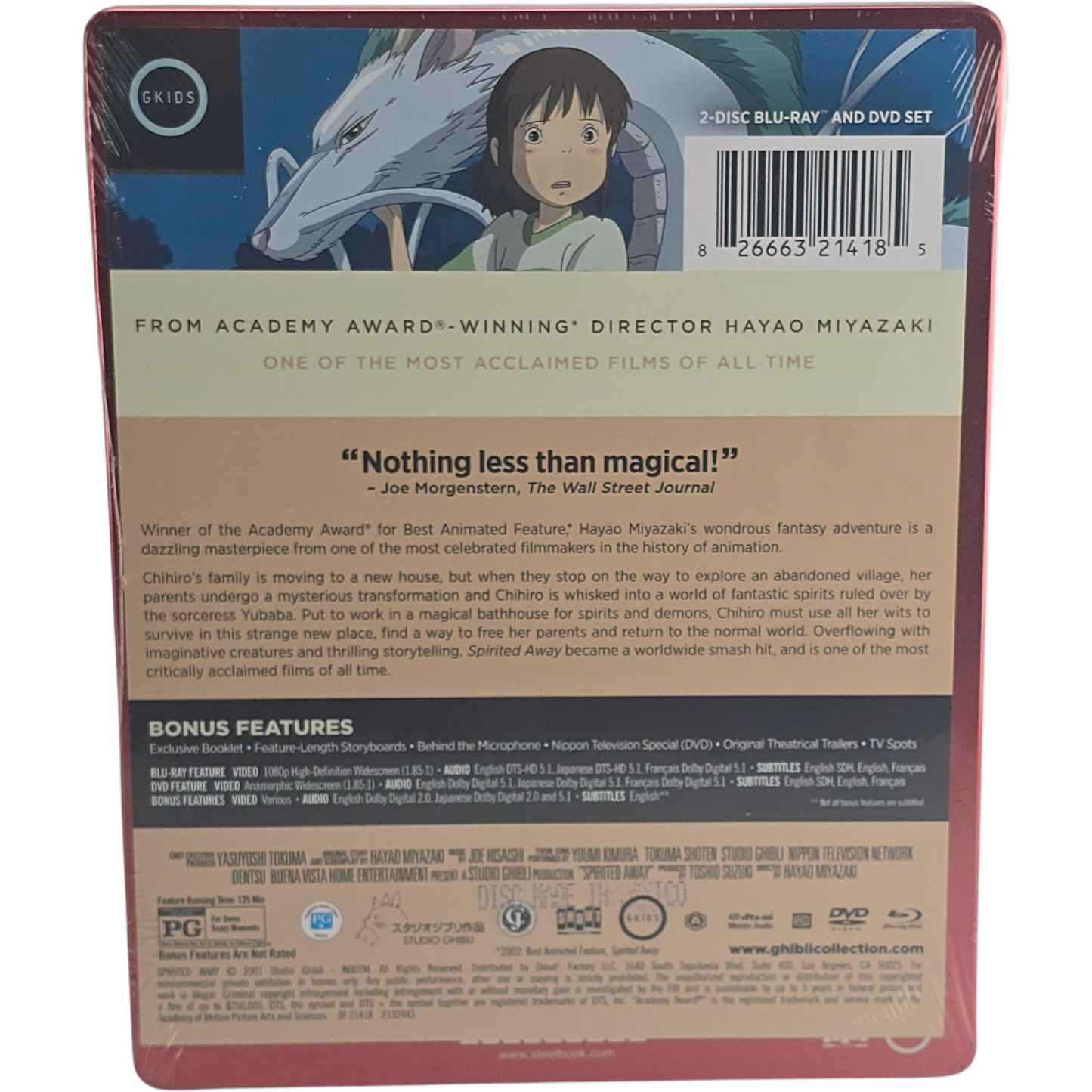 Spirited Away 2001 Blu-ray + DVD SteelBook 千と千尋の神隠し 2020 Region A