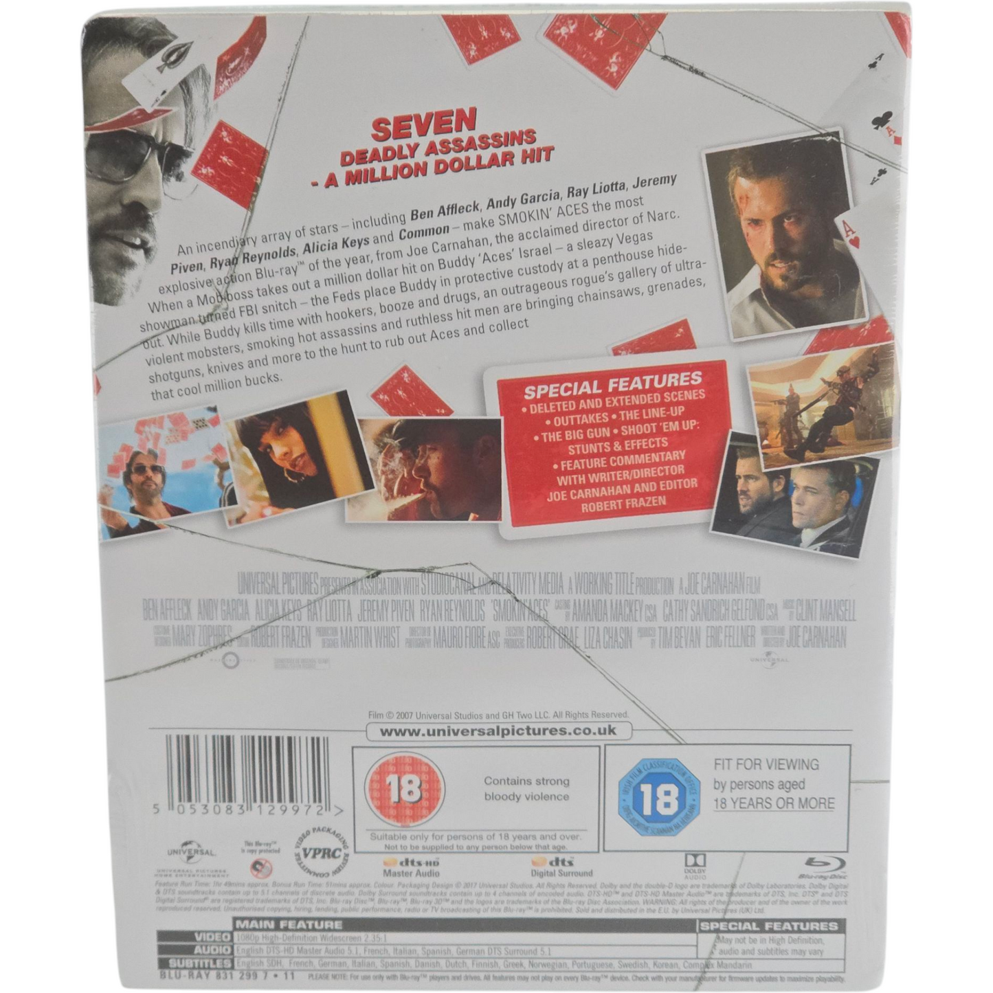 Smokin' Aces Blu-ray SteelBook Zavvi Édition limitée 2017 Region B   VF