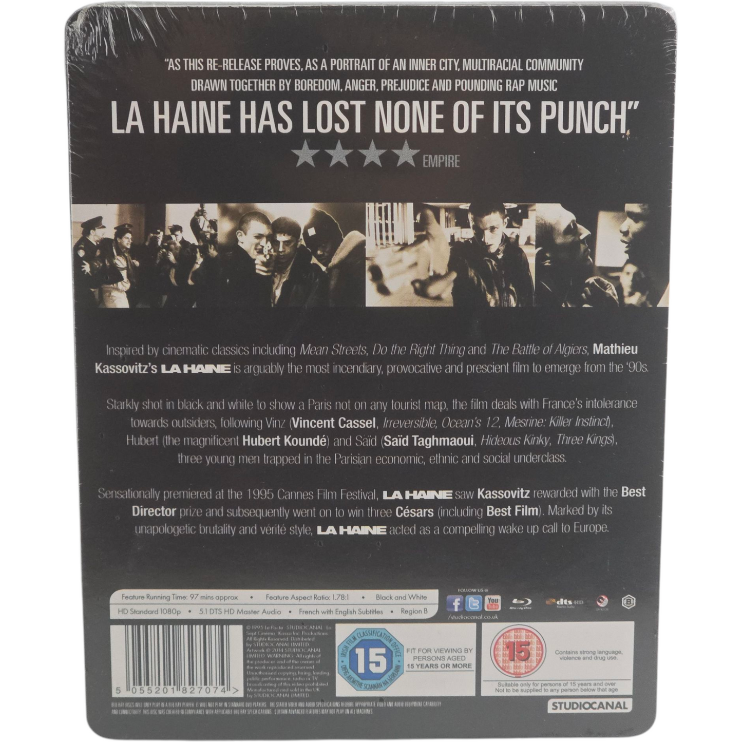 La Haine Blu-ray SteelBook Zavvi Exclusive Édition limitée à 2000 copies 2014