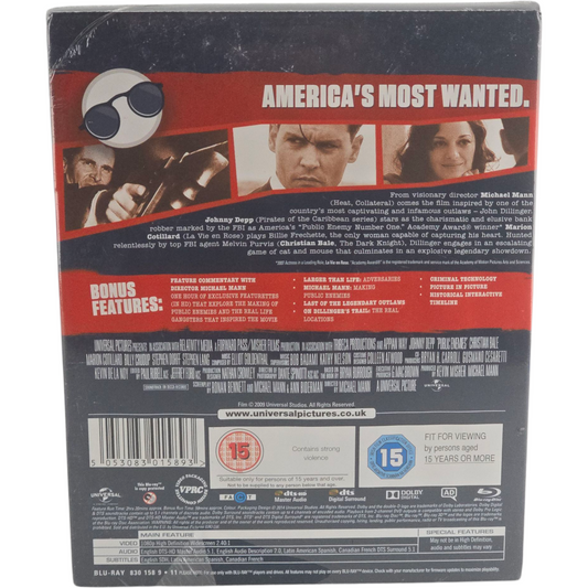 Public Enemies (2009) – SteelBook Blu-ray – Zone libre – vue 3