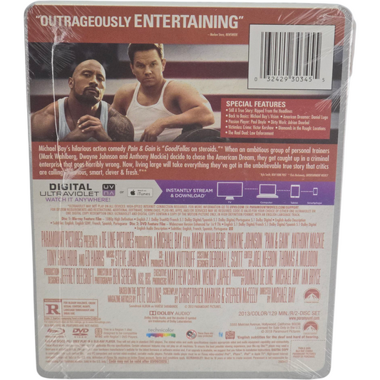 No Pain No Gain (Pain & Gain) – SteelBook Blu-ray + DVD – visuel 3