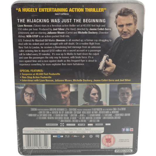 Non-Stop (2014) – SteelBook Blu-ray – Zone B – vue 3