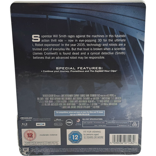 I, Robot (2004) - SteelBook Blu-ray 3D + Blu-ray - Zone libre - vue 3