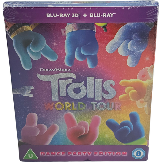 Trolls World Tour Blu-ray 3D + Blu-ray SteelBook Zavvi Exclusif Region B