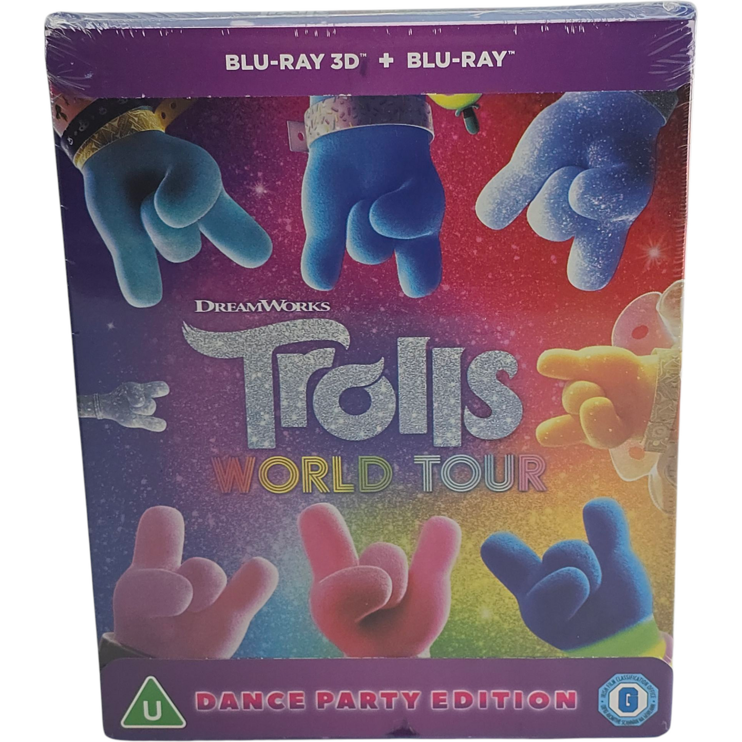 Trolls World Tour Blu-ray 3D + Blu-ray SteelBook Zavvi Exclusif Region B