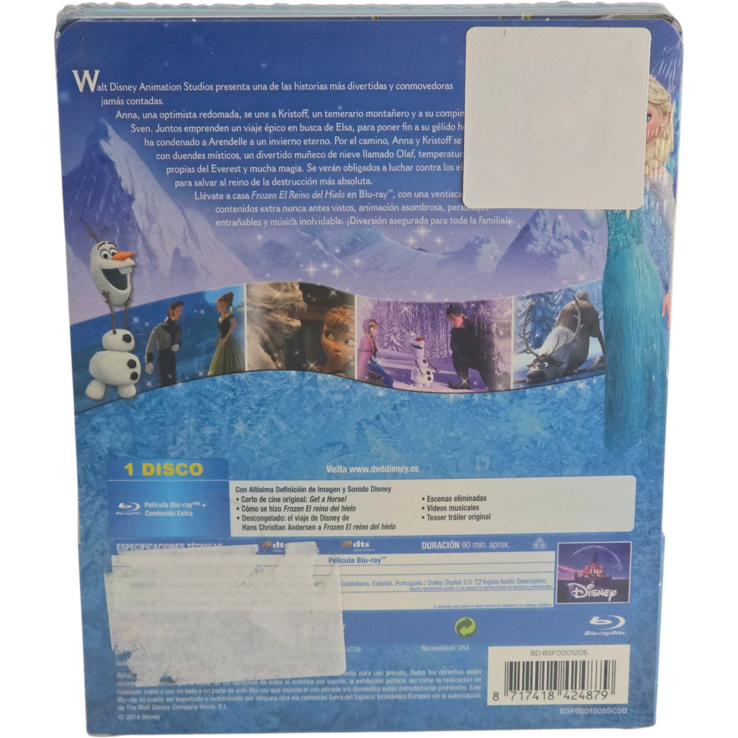 Frozen, El Reino del Hielo Blu-ray Steelbook La Reine des Neiges 2014 Zone B