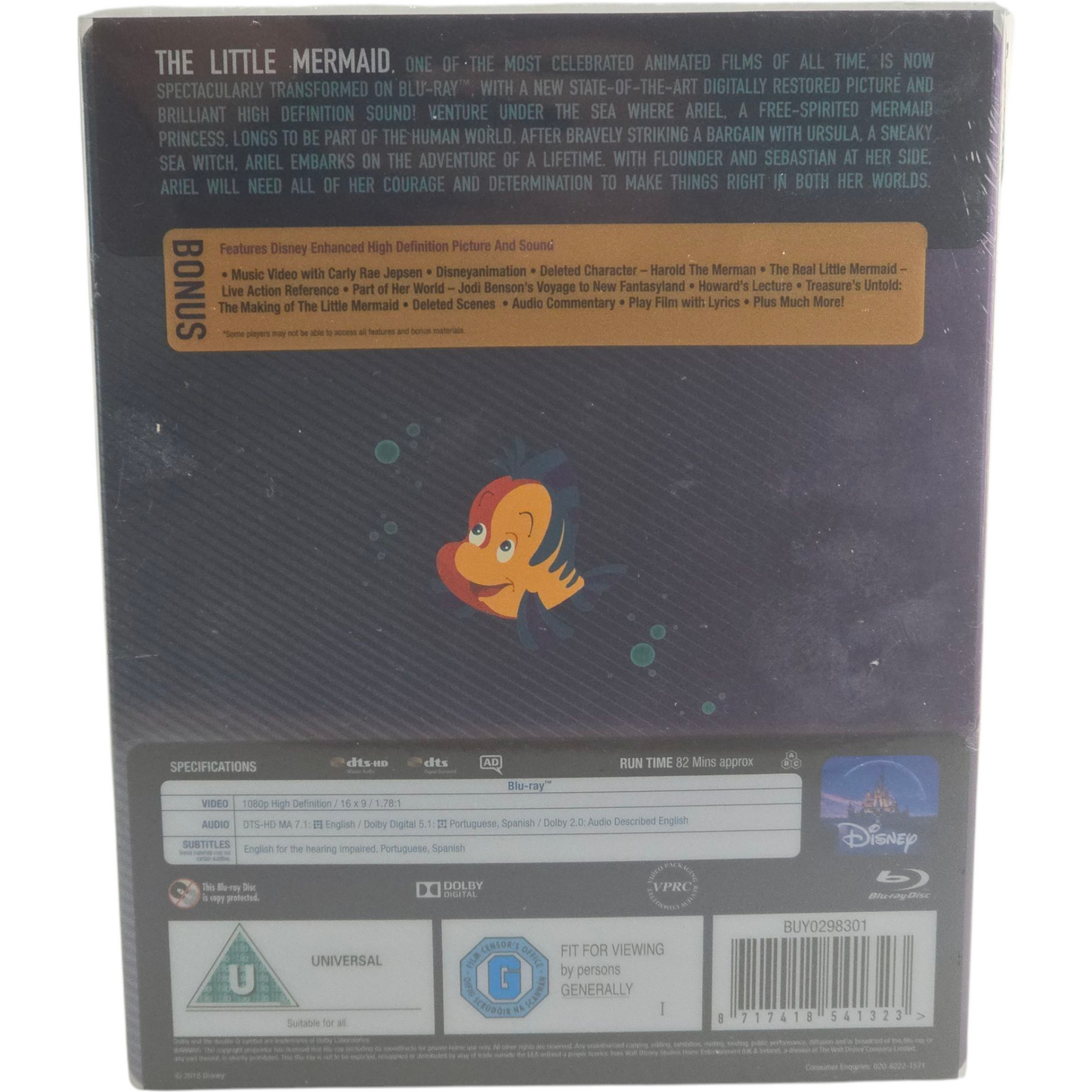 La petite sirène Disney Blu-ray SteelBook Zavvi Exclusive Mondo X Limitée Libre