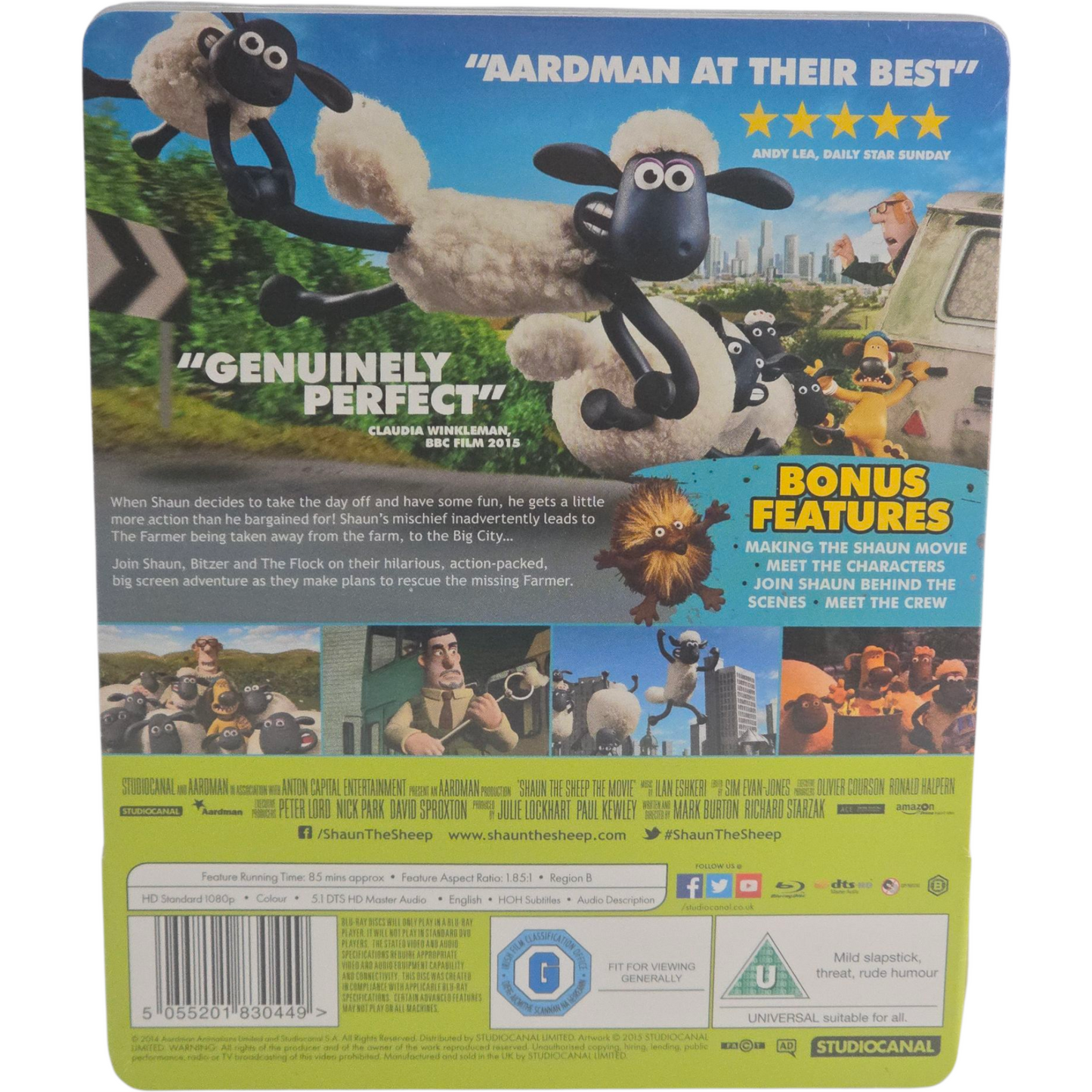 Le film Shaun le mouton SteelBook Zavvi Édition limitée à 2000 copies Region B