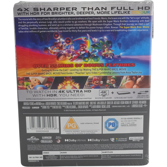 Super Mario Bros. le film SteelBook 4K Ultra HD Nintendo Illumination Import UK