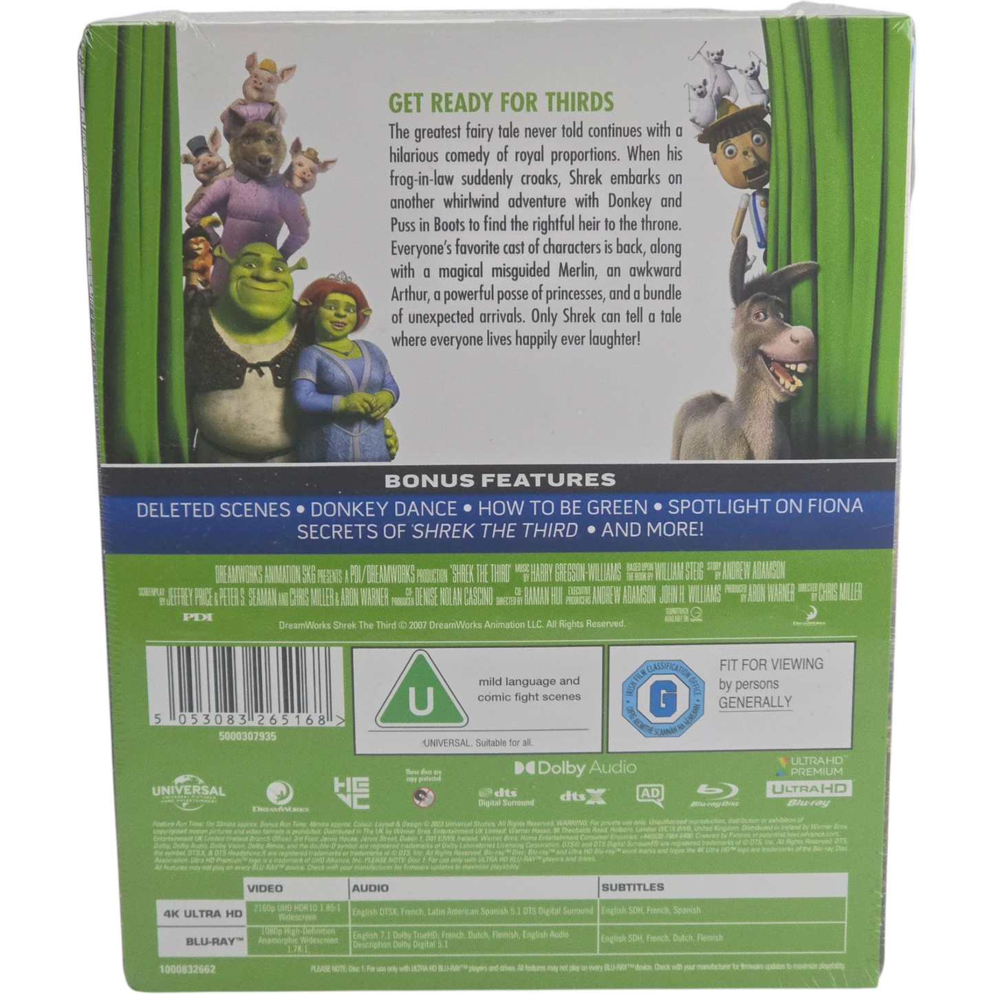 Shrek the Third 4K Ultra HD+Blu-ray Steelbook Eddie Murphy,Cameron Diaz ,Libre