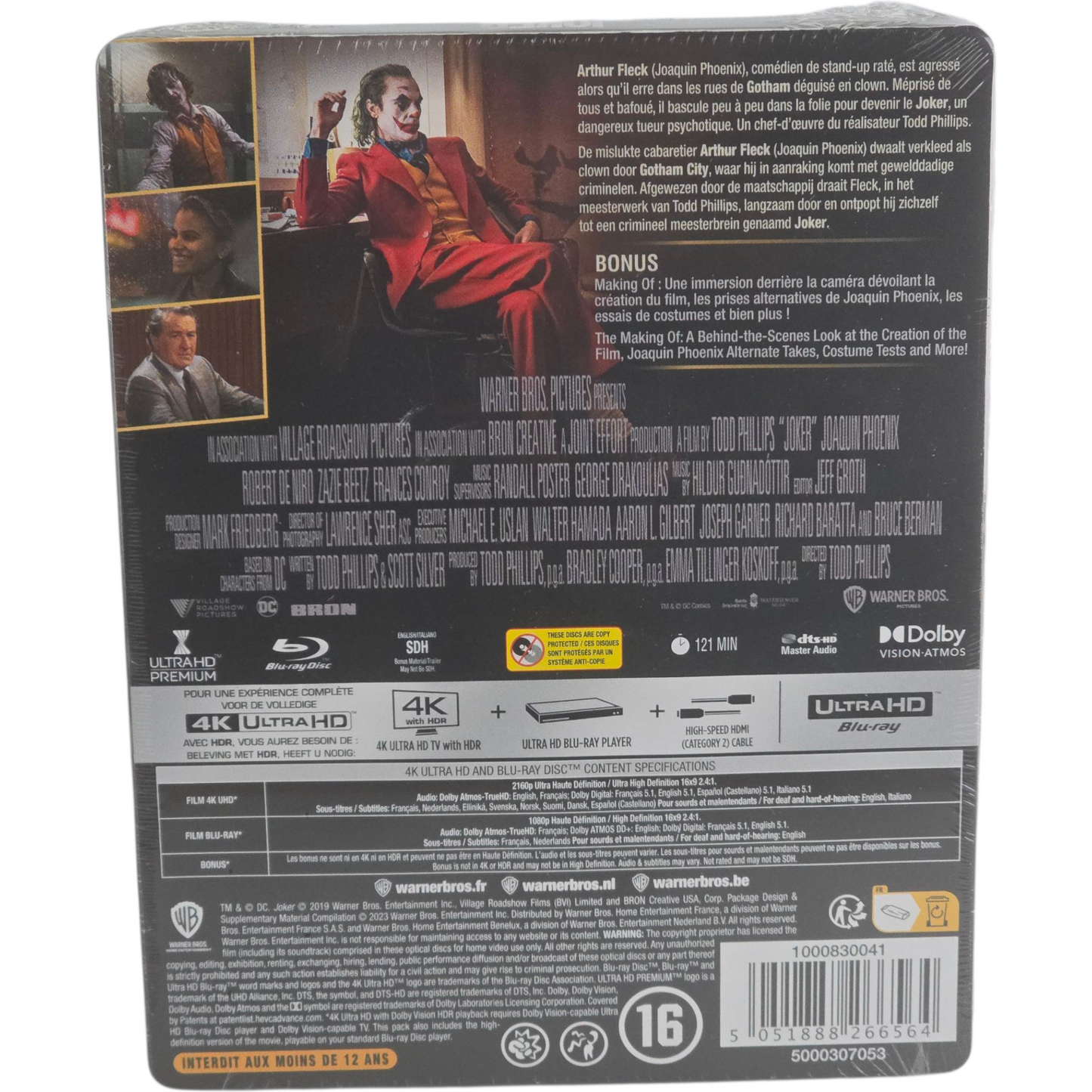Joker 4K Ultra HD + Blu-ray SteelBook Joaquin Phoenix , Robert De Niro Zone B