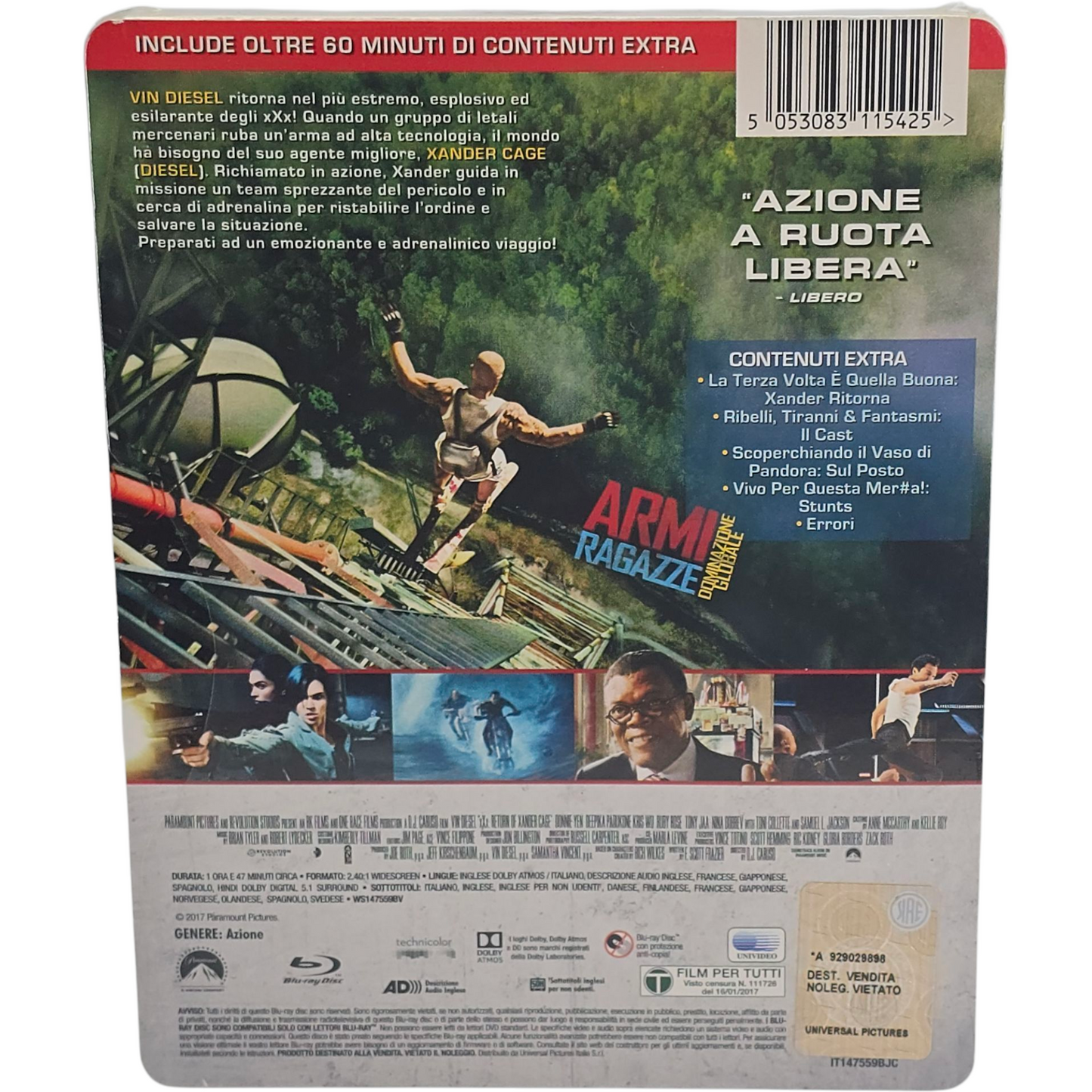 xXx: Return of Xander Cage Blu-ray SteelBook Débossé Vin Diesel 2017 D.J. Caruso B
