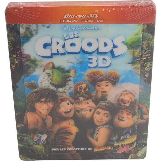 Les Croods Blu-ray 3D + 2D + DVD  SteelBook Lenticulaire édition Limitée Zone B