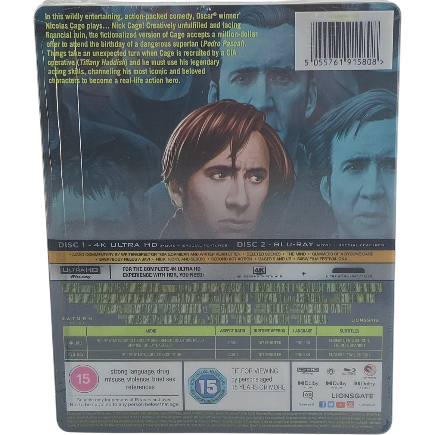 Un talent en or massif 4K Ultra HD + Blu-ray Steelbook Nicolas Cage Zone B