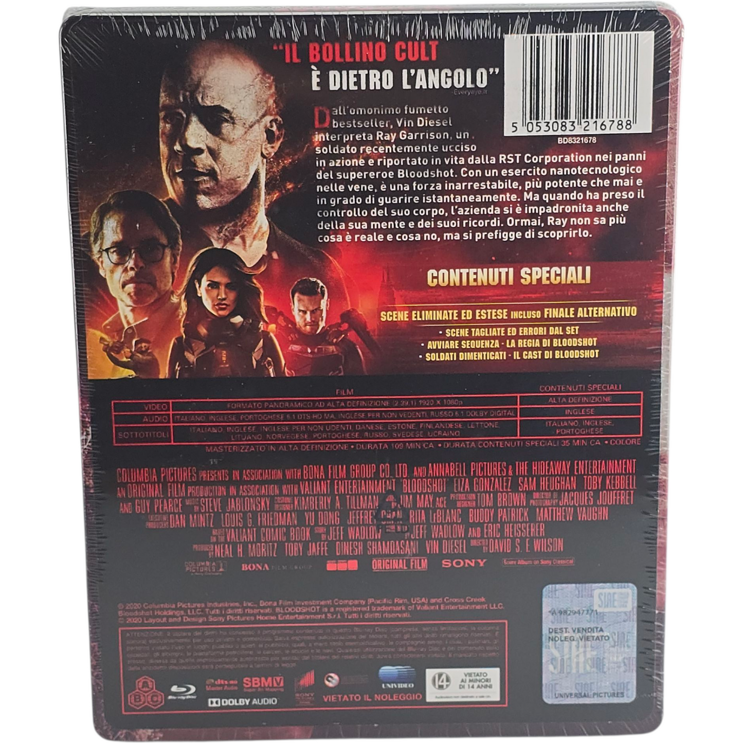 Bloodshot Blu-ray SteelBook Vin Diesel 2020 Dave Wilson Region B