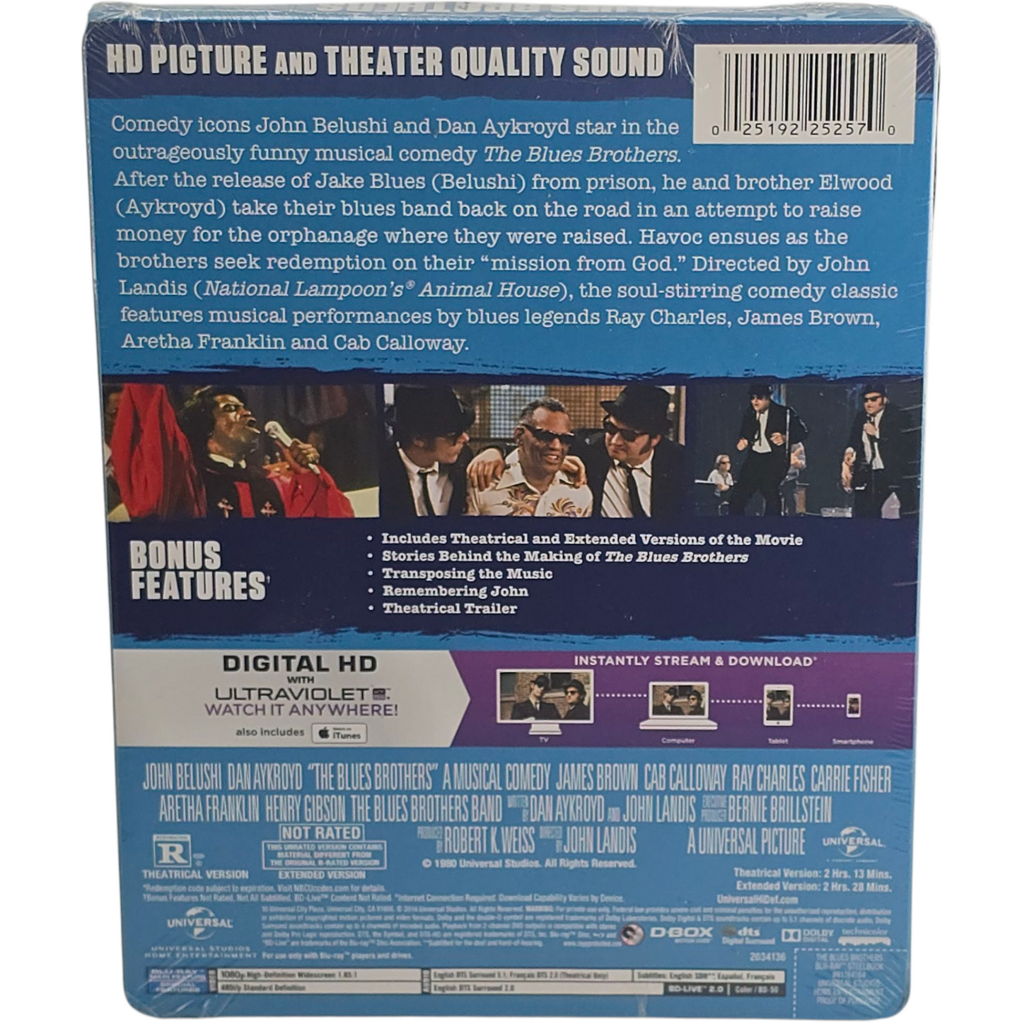 The Blues Brothers Blu-ray SteelBook Édition limitée 1 film, 2 coupes 2014 Libre