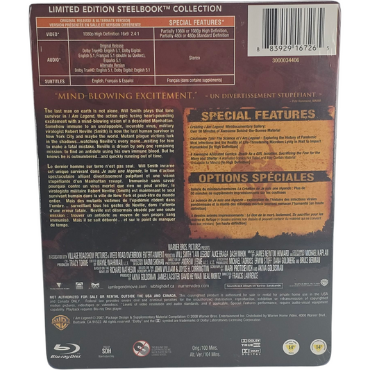 Je suis une légende (2007) - SteelBook Blu-ray - Zone libre - vue 3