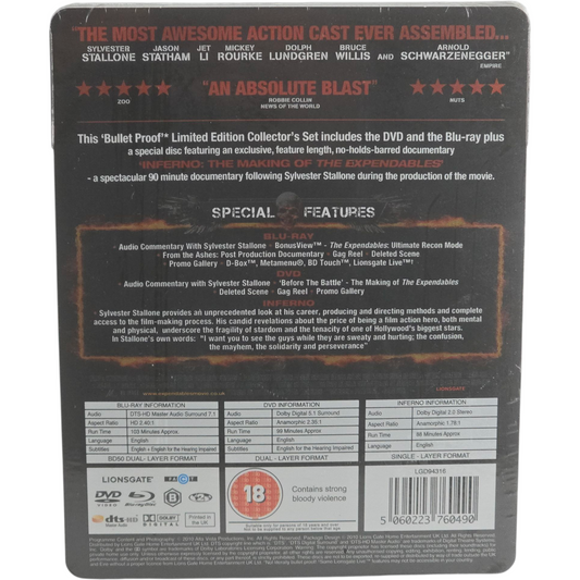 The Expendables (2010) - Coffret SteelBook Blu-ray + DVD - Zone B - vue 3