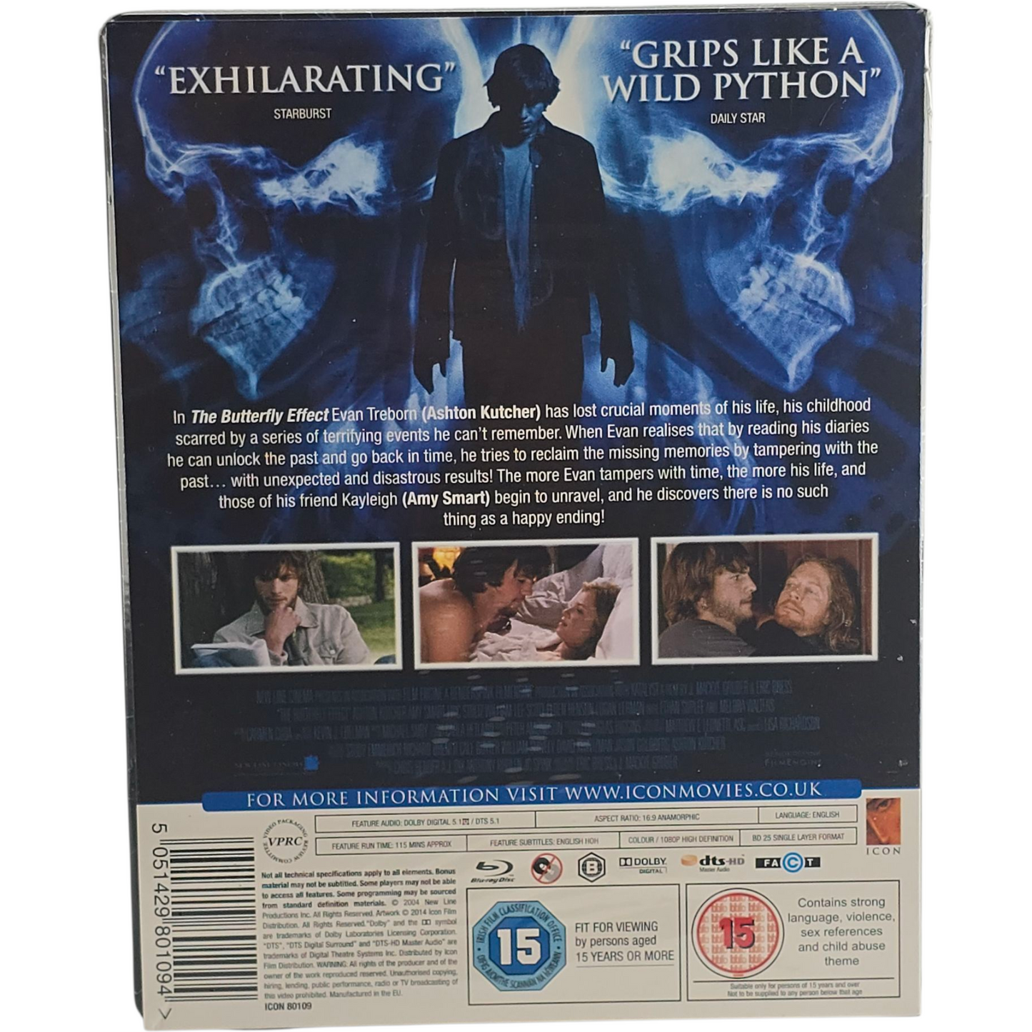 L'Effet papillon Blu-ray Steelbook Zavvi Édit limitée 2000 Ex. Ashton Kutcher B
