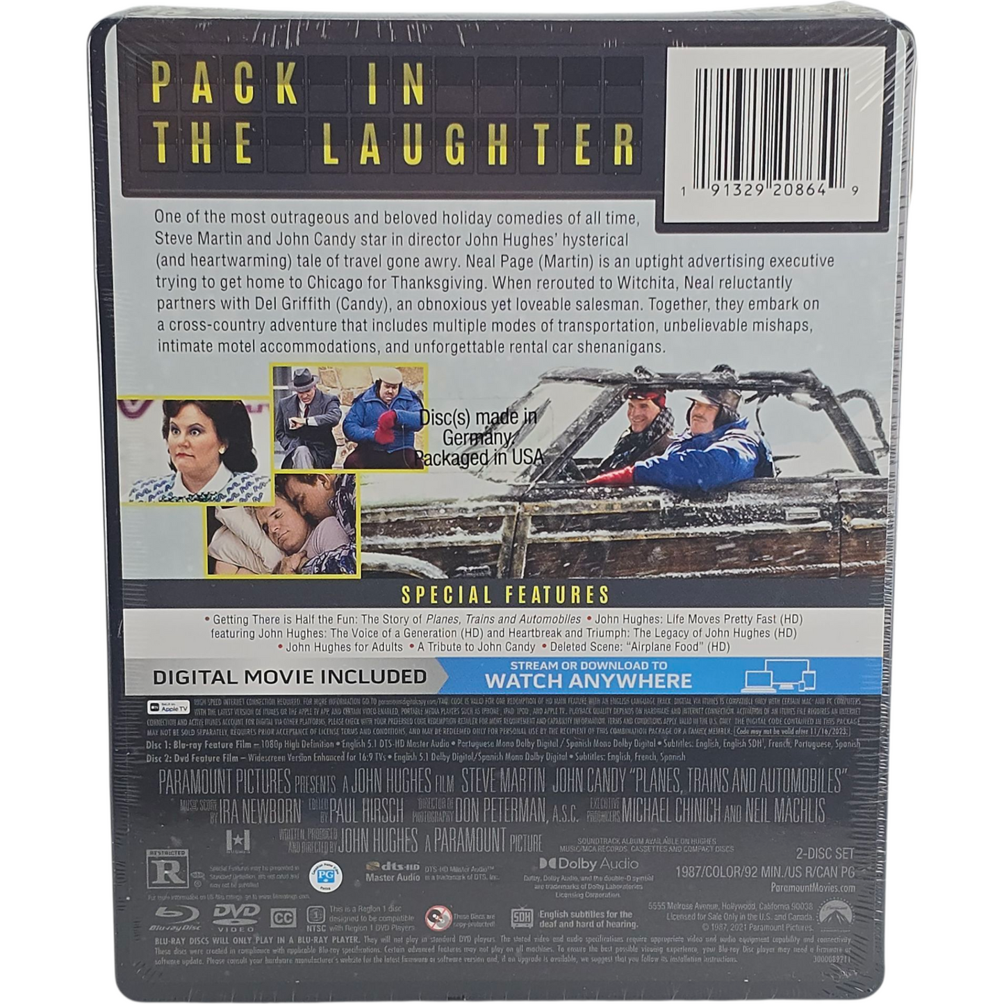 Un ticket pour deux Blu-ray + DVD + Digital HD Steelbook Steve Martin Region A