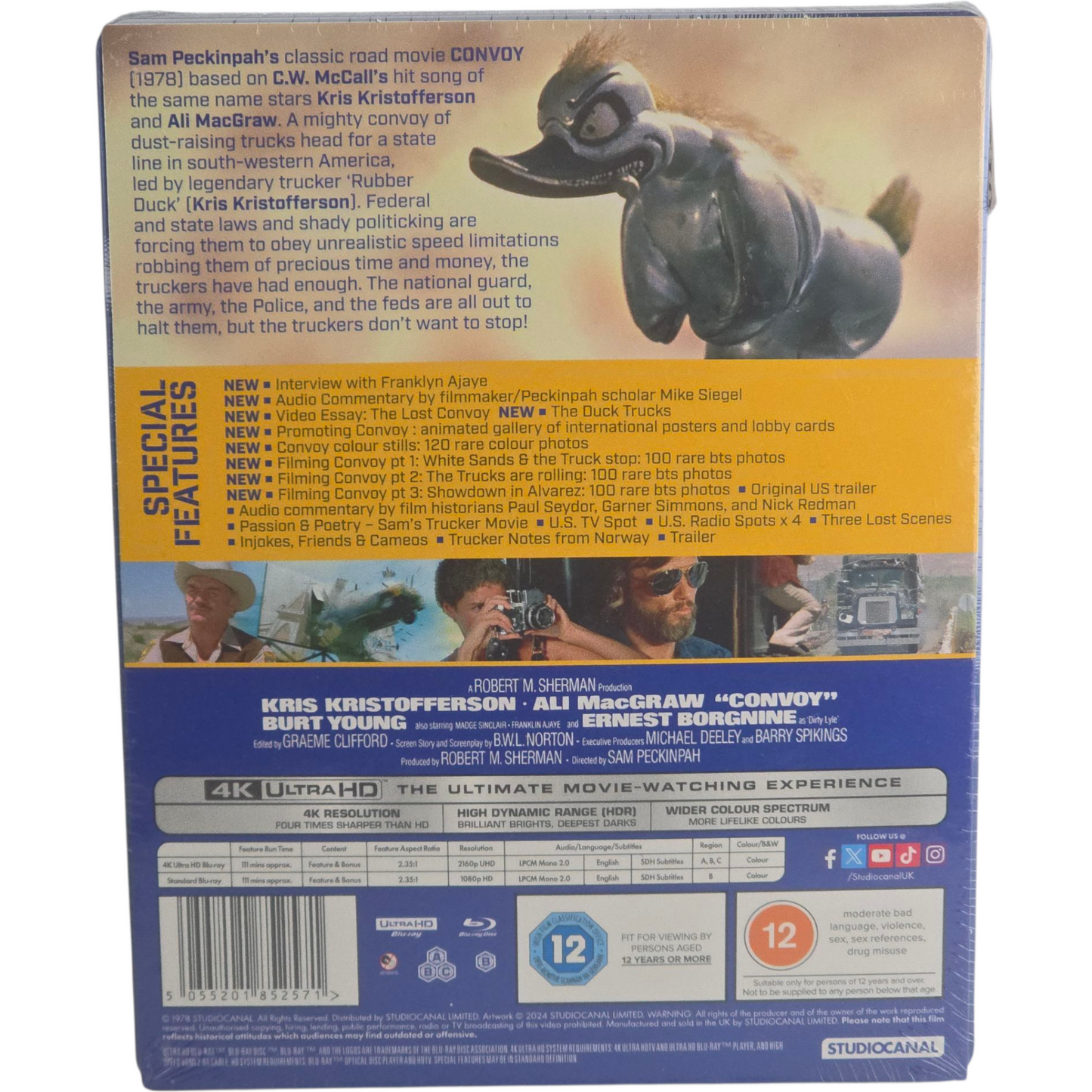 Convoy 4K Ultra HD + Blu-ray Steelbook Débossé Sam Peckinpah 2024 Zone B