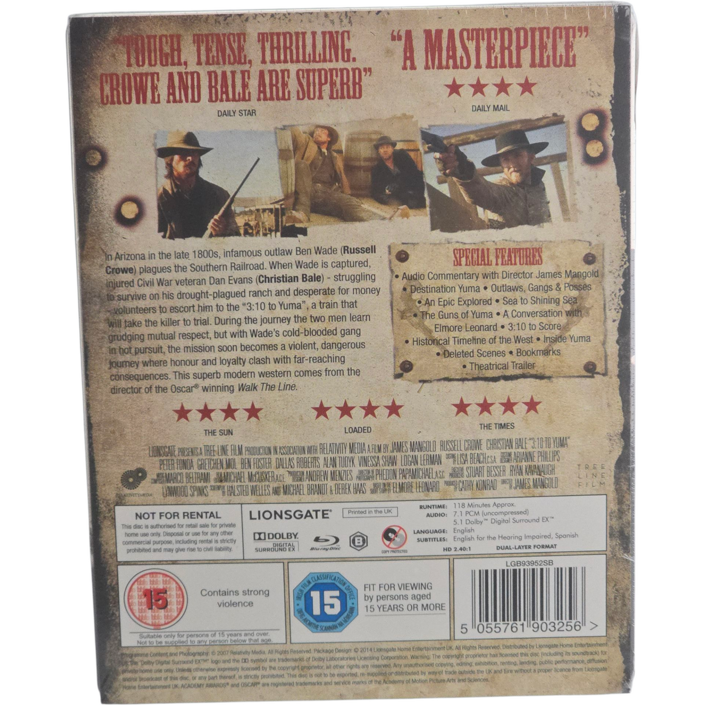 3:10 to Yuma Blu-ray SteelBook Zavvi Édition limitée à 2000 copies Region B
