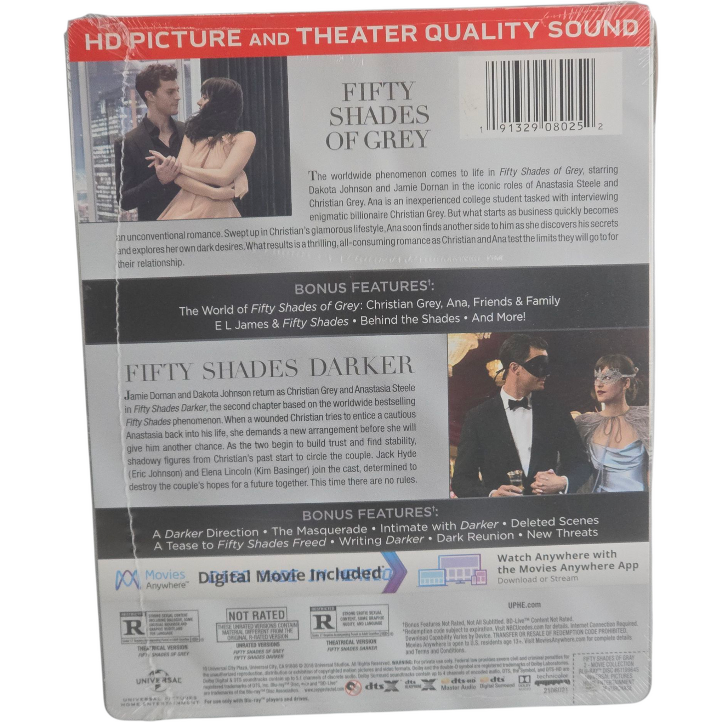 Cinquante nuances de Grey + Cinquante nuances sombres Blu-ray + DVD SteelBook A