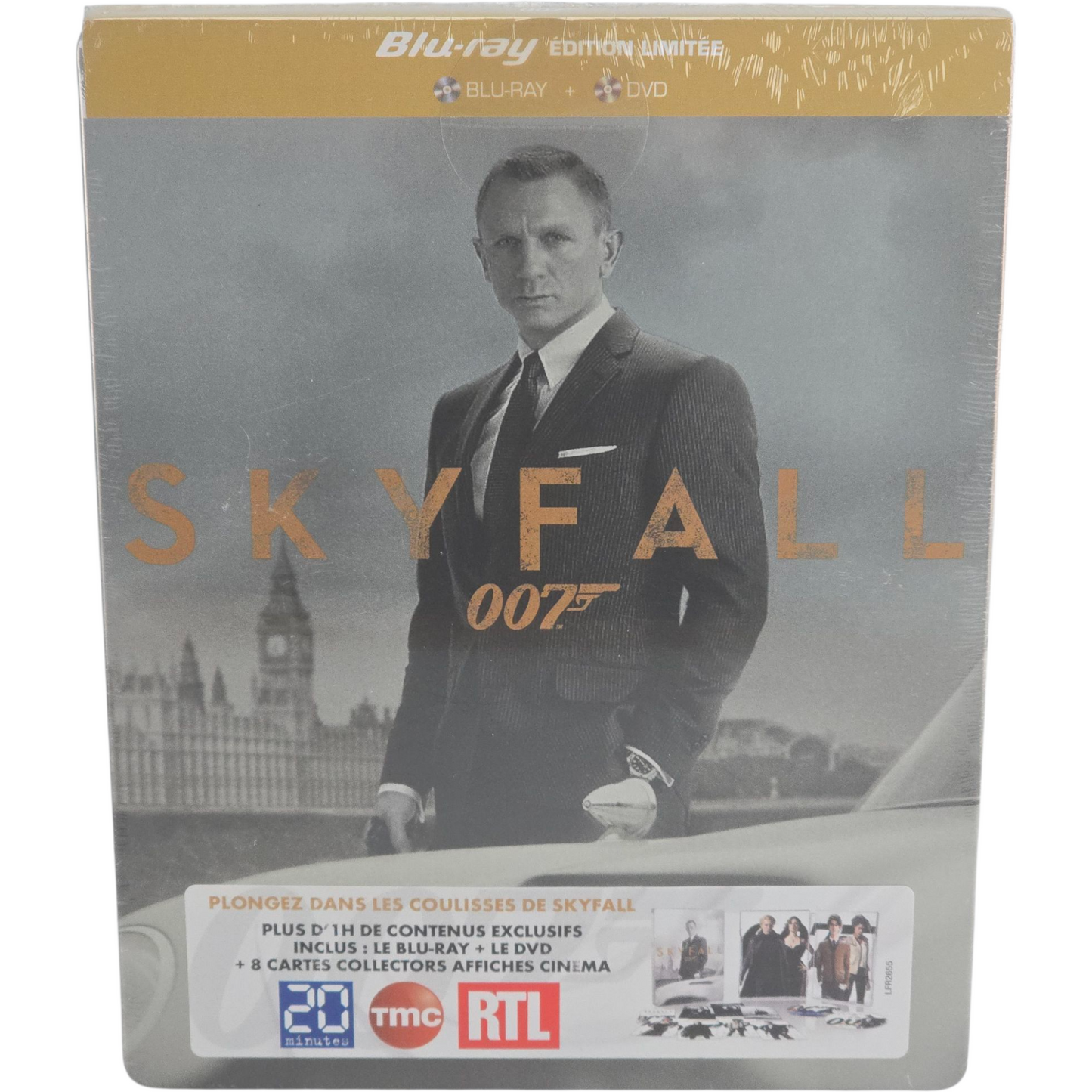 Skyfall Blu-ray + DVD SteelBook Limitée+8 cartes postales James Bond Zone Libre