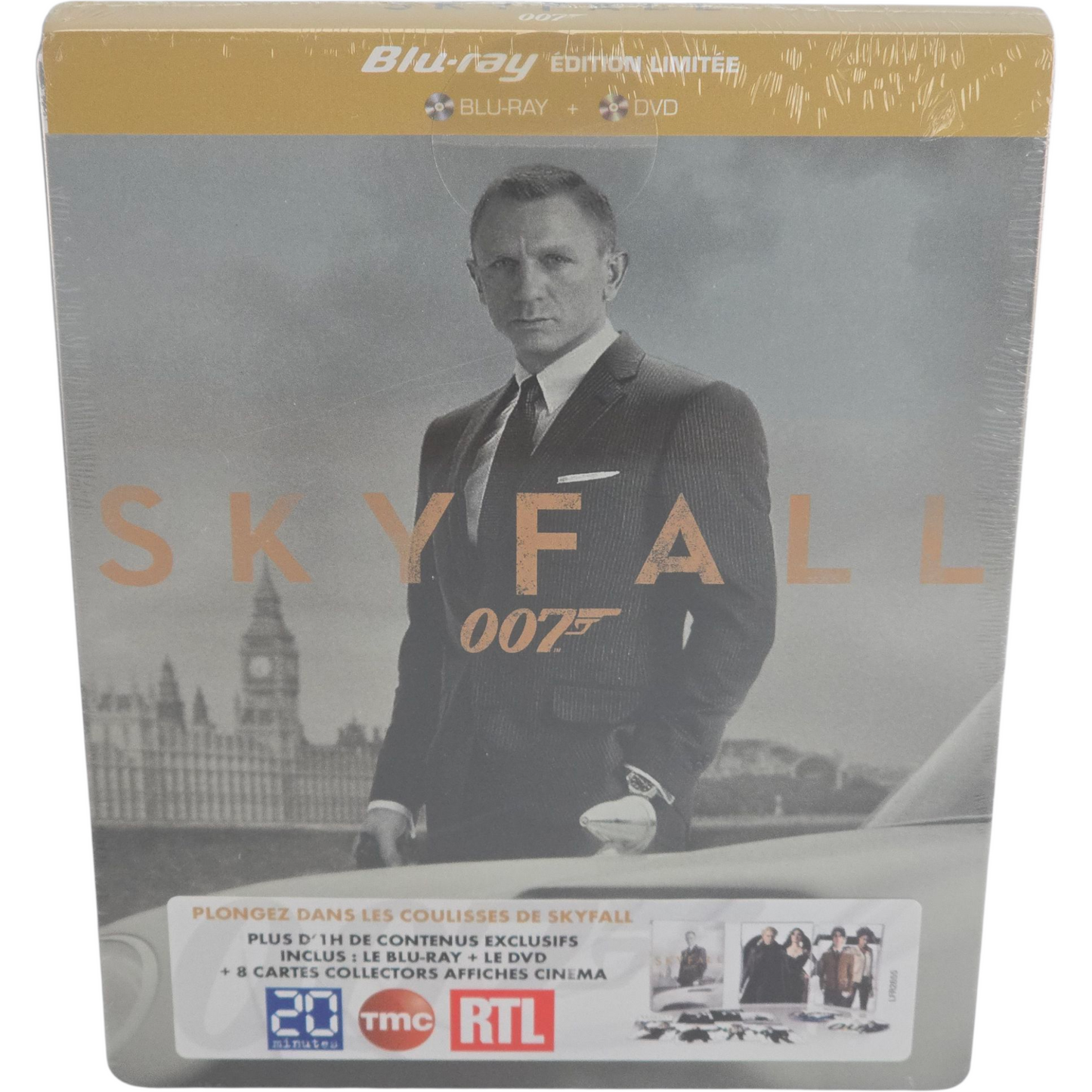 Skyfall Blu-ray + DVD SteelBook Limitée+8 cartes postales James Bond Zone Libre