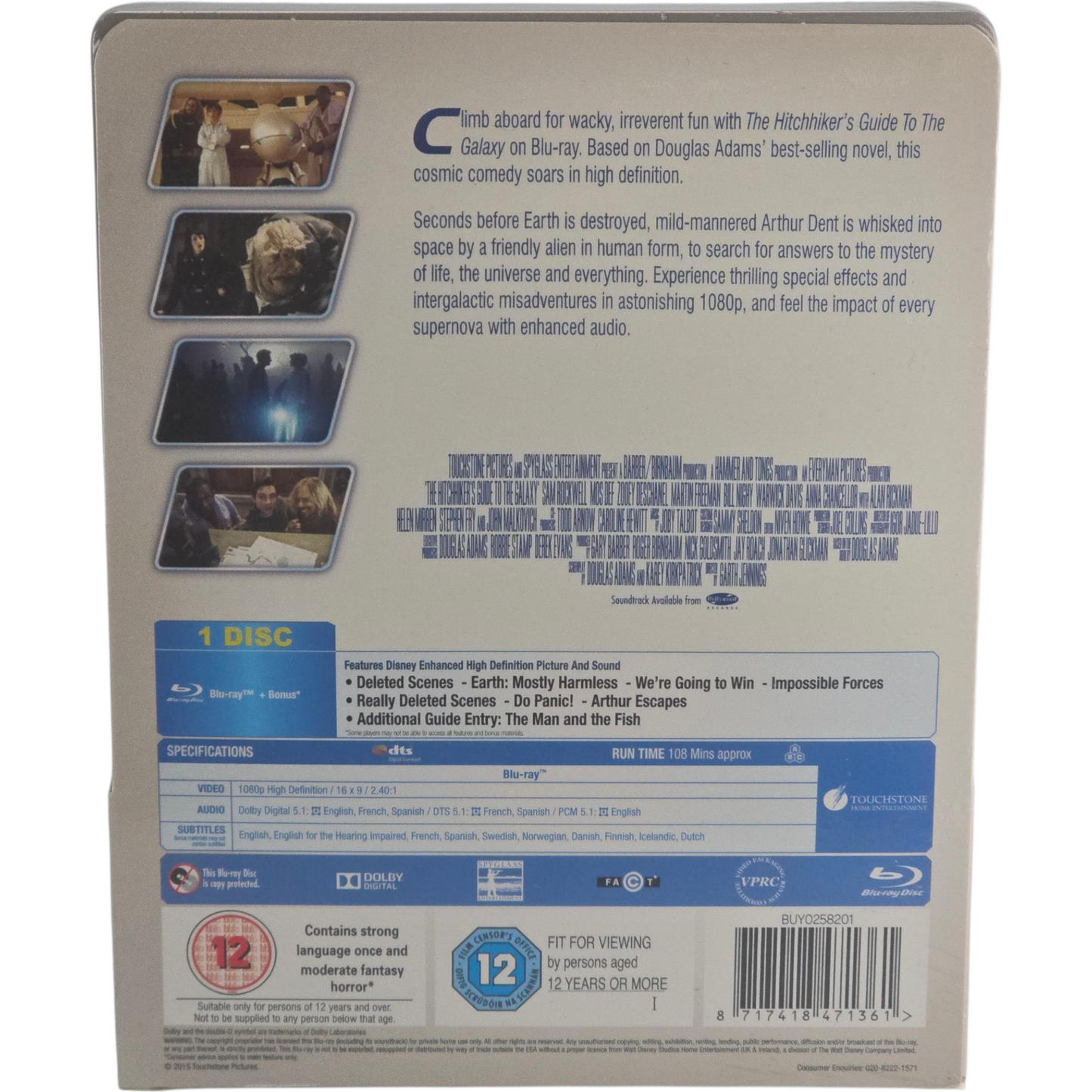Le Guide du voyageur galactique Blu-ray steelbook Zavvi éxclusif 2015 Zone Libre