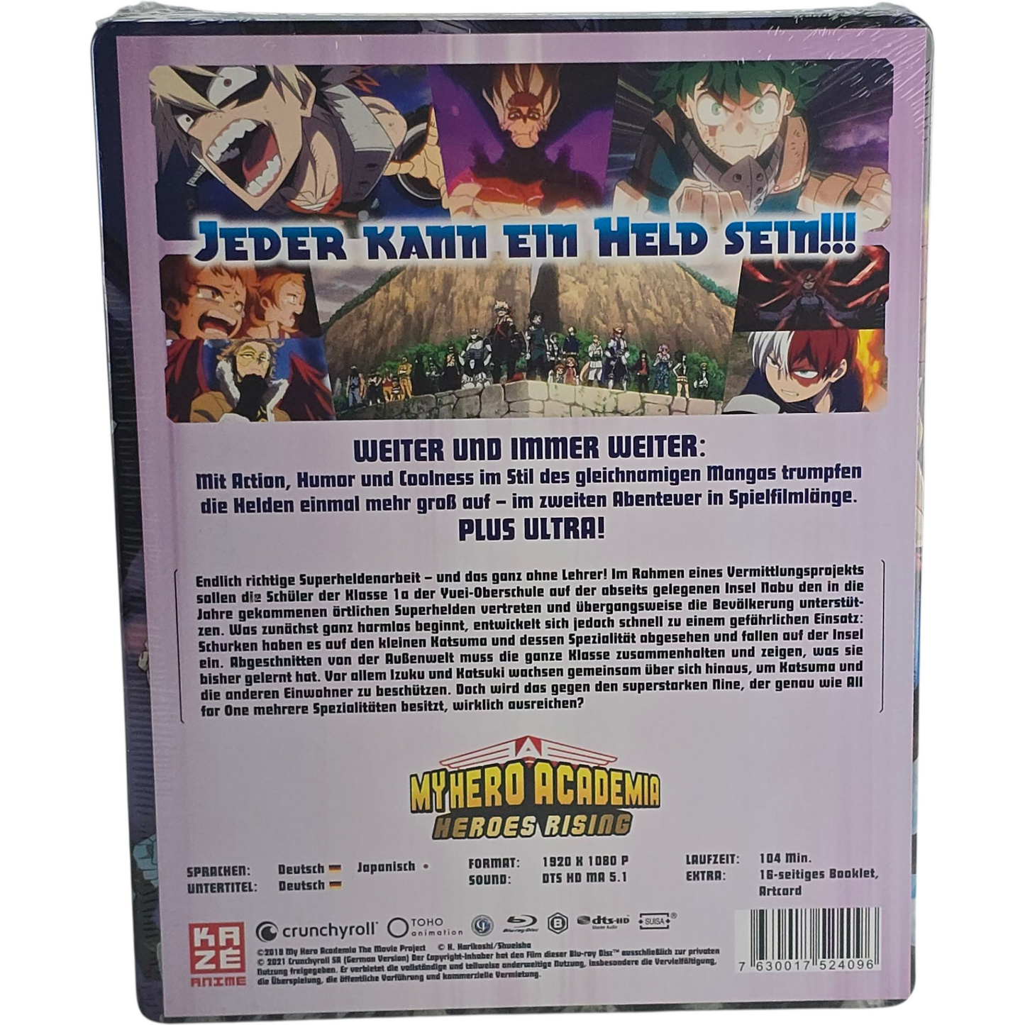 My Hero Academia: Heroes Rising Blu-ray SteelBook animation japonaise Region B