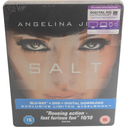 Salt Blu-ray Blu-ray SteelBook Zavvi 2017 éxclusif Édition limitée Region B