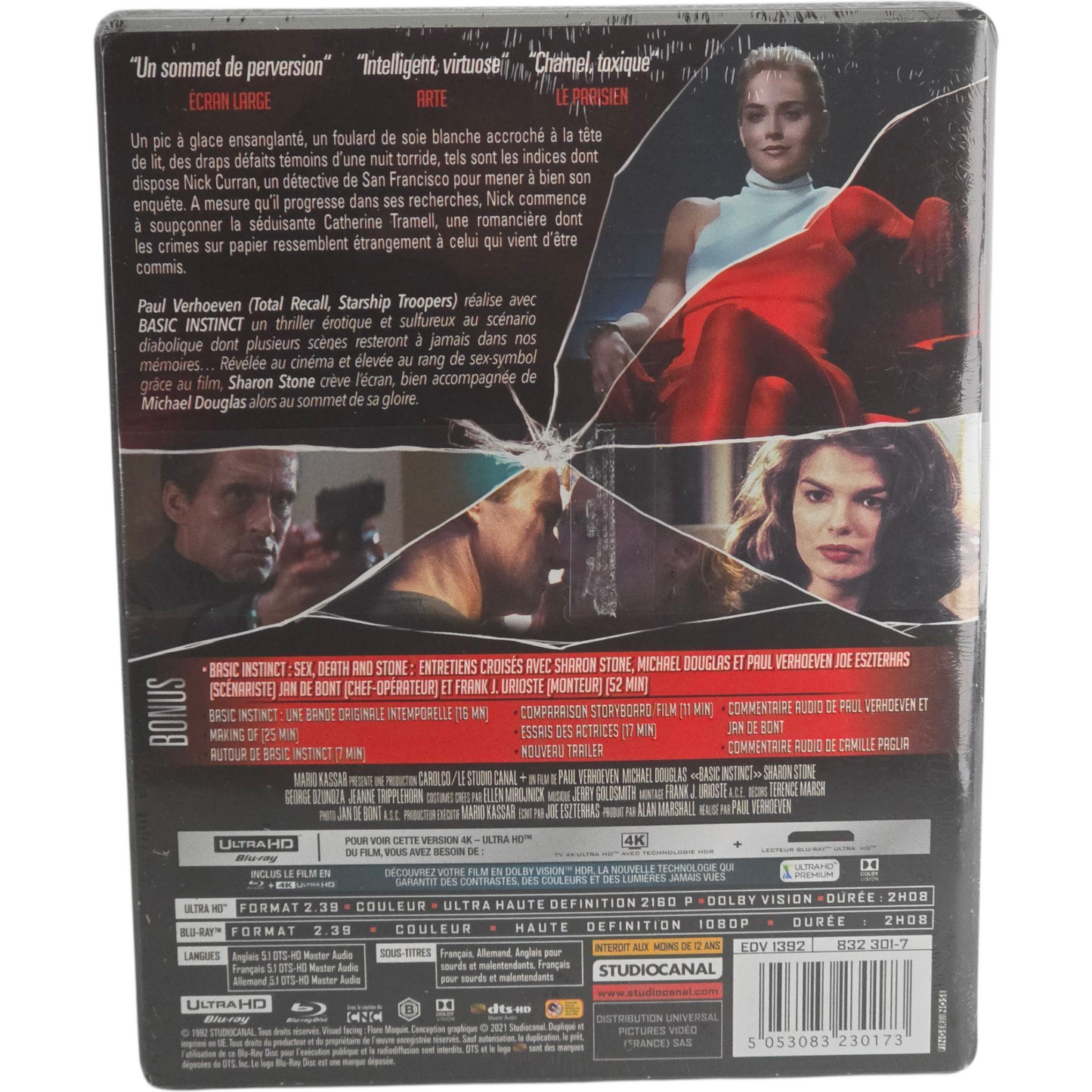 Basic Instinct 4K Ultra HD + Blu-ray Steelbook Débossé Douglas, Sharon Stone B