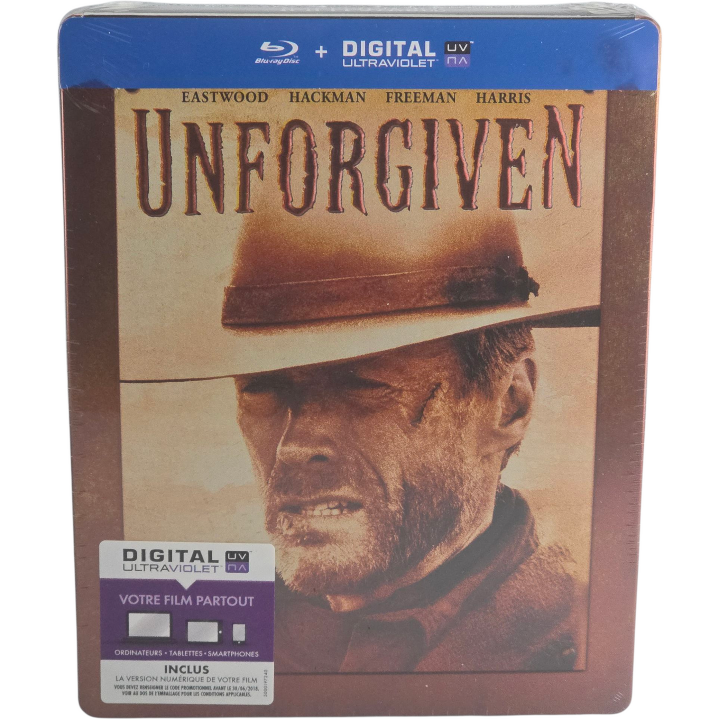 Impitoyable Clint Eastwood Unforgiven Blu-ray SteelBook Débossé Édt Ltd Libre