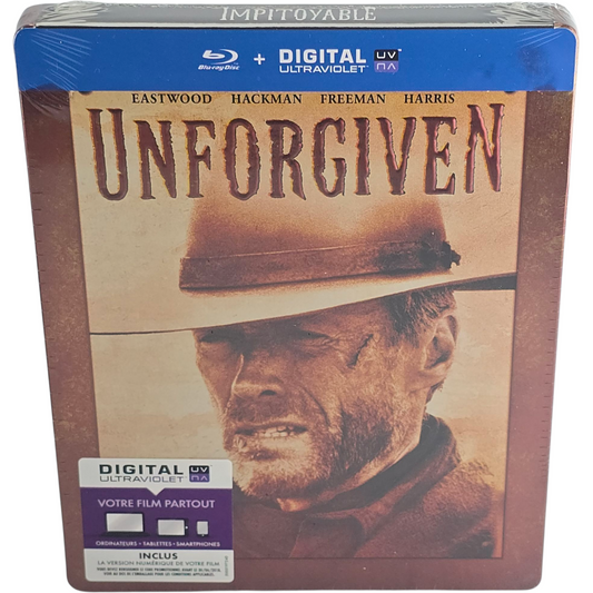 Impitoyable Clint Eastwood Unforgiven Blu-ray SteelBook Débossé Édt Ltd Libre