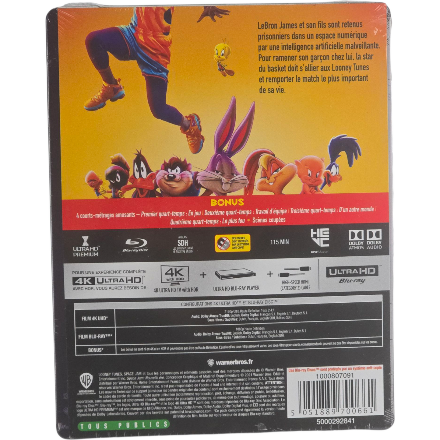 Space Jam: A New Legacy 4K Ultra HD + Blu-ray Steelbook Fnac Exclusif ... B
