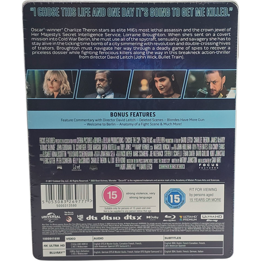 Atomic Blonde (2017) – SteelBook 4K Ultra HD + Blu-ray – Zone B – vue 3