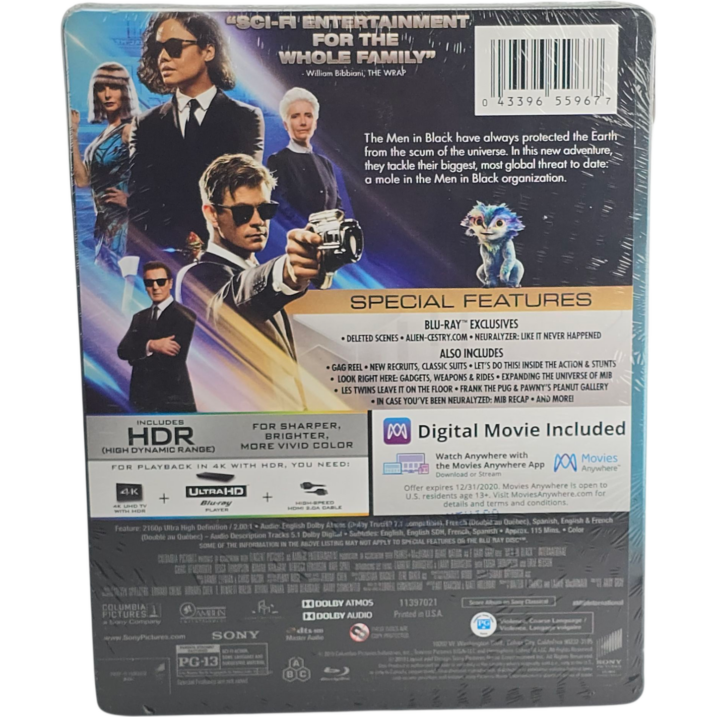 Men in Black : International 4K Ultra HD + Blu-ray + Digital HD SteelBook Libre