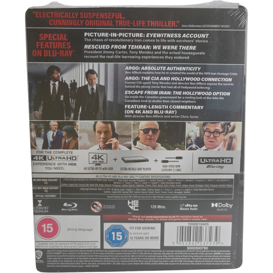 Argo SteelBook 4K Blu-ray UK VF 10e anniversaire Ben Affleck Bryan Cranston