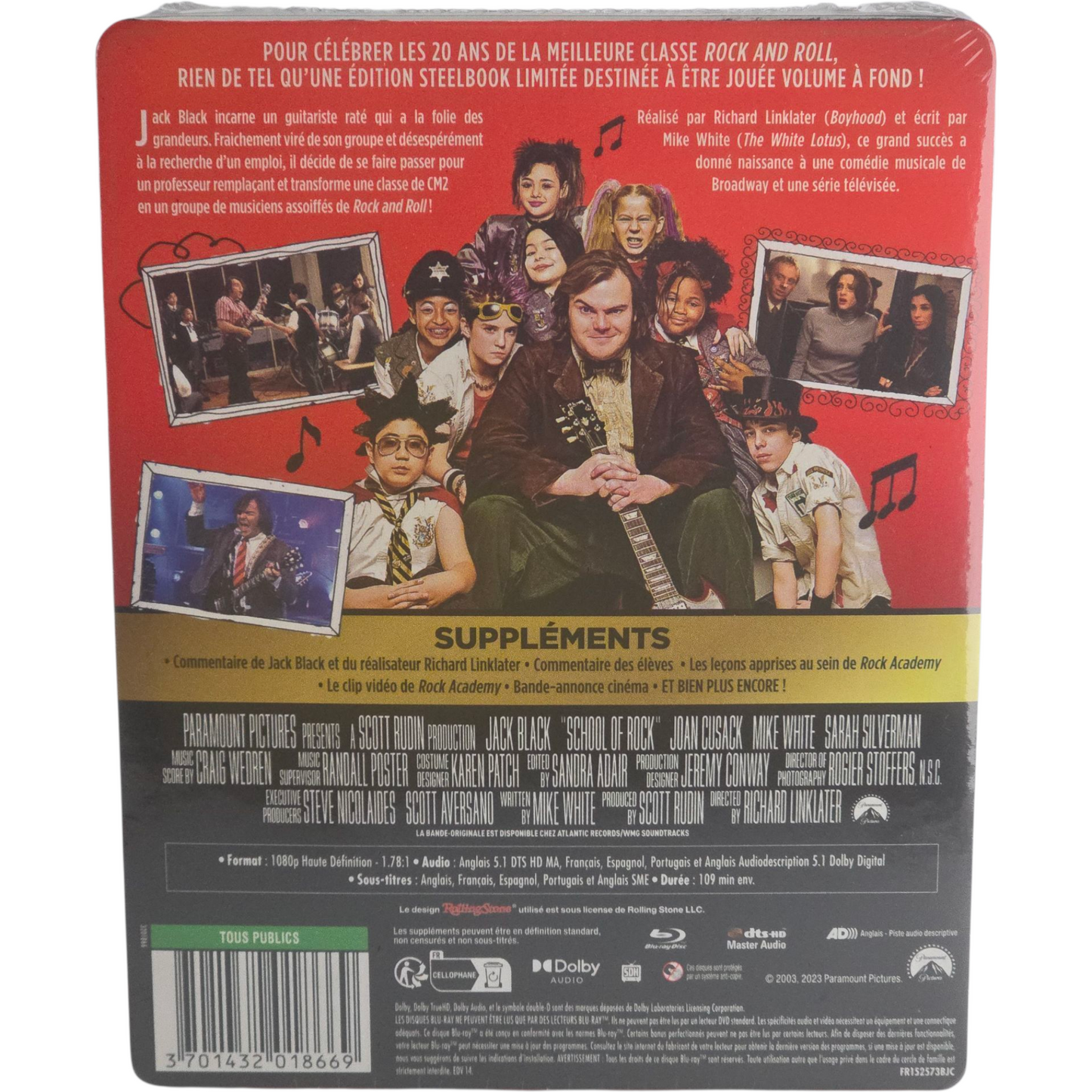Rock Academy 2003 Steelbook 4K Ultra HD + Blu-ray Jack Black, Joan Cusack B