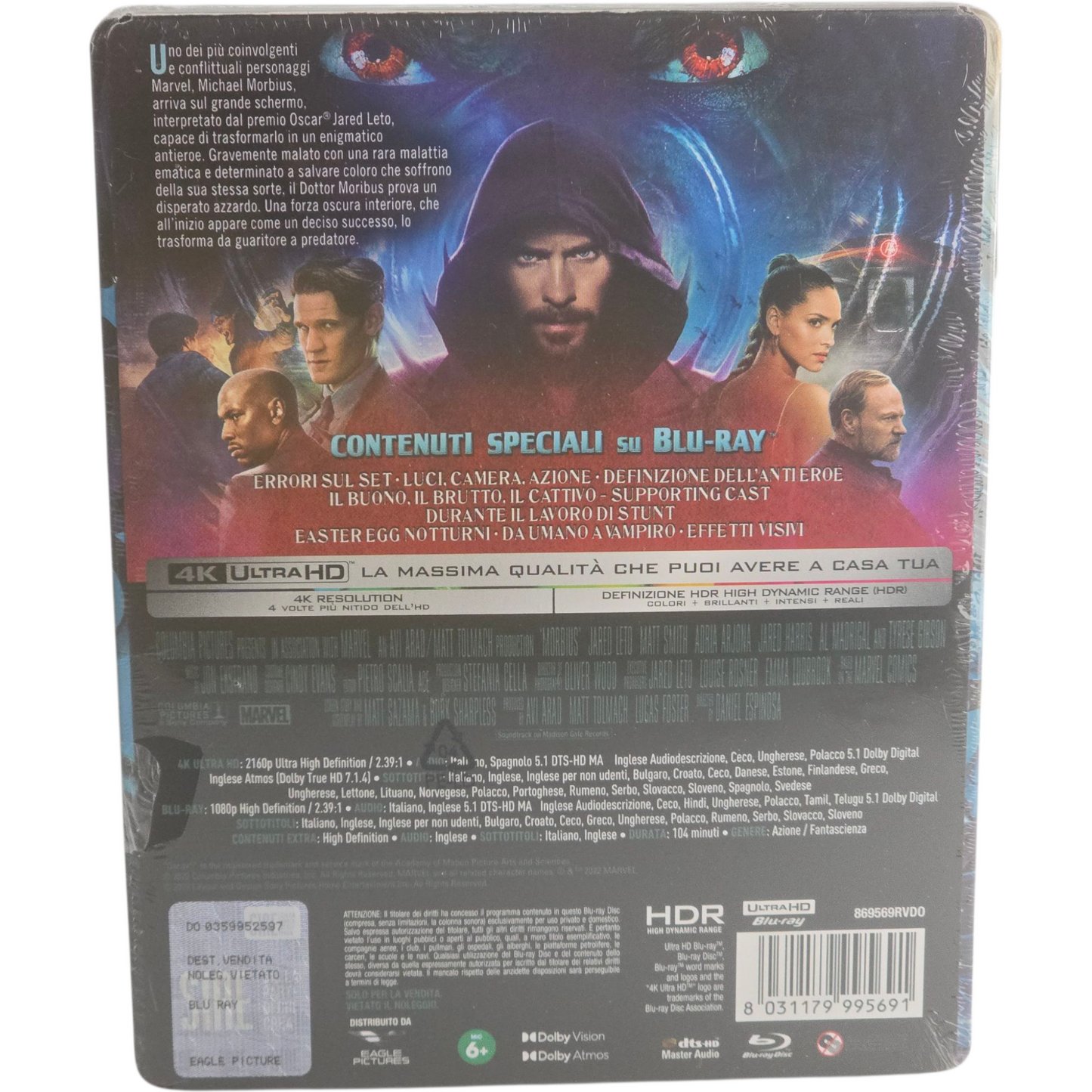 Morbius SteelBook 4 K Ultra HD + Blu-ray Jared Leto Édition Collector Zone B