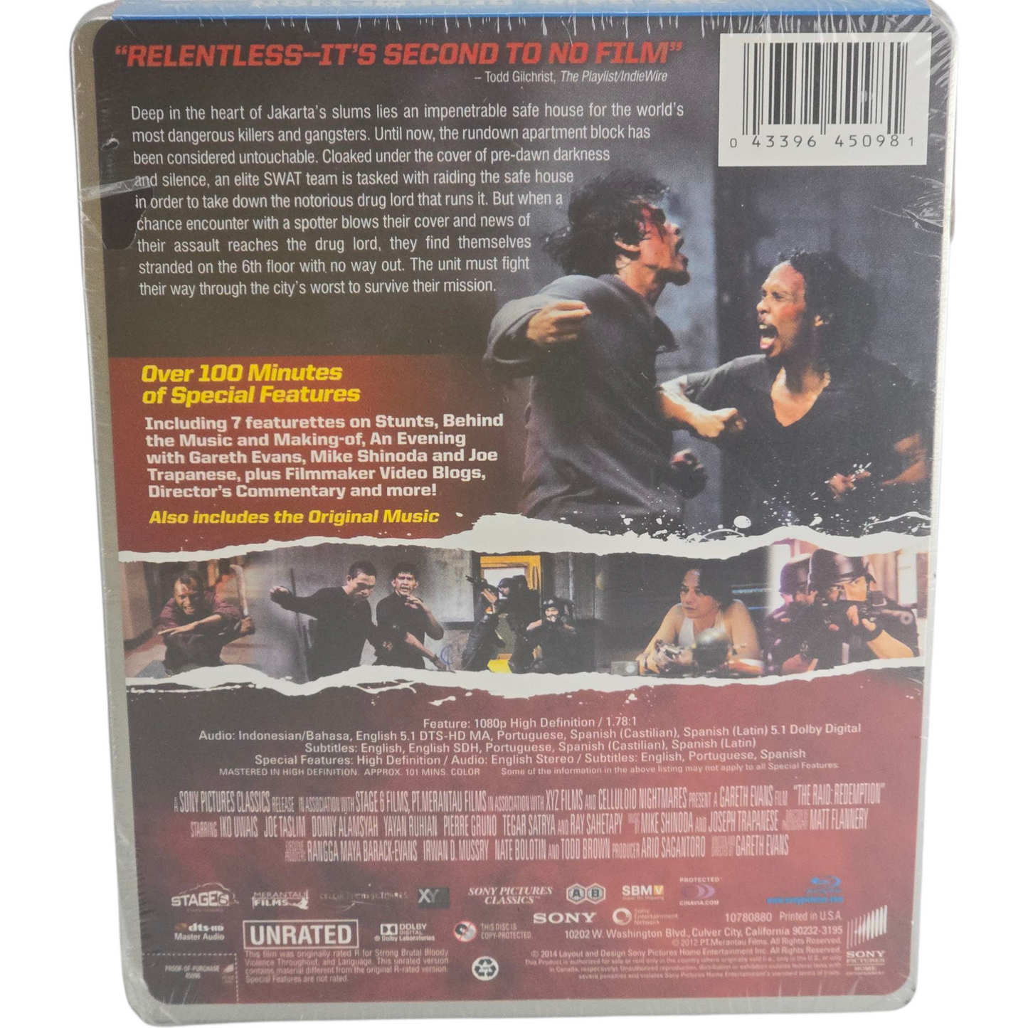 The Raid: Redemption Blu-ray Steelbook Gareth Evans Serbuan maut 2011 Zone A