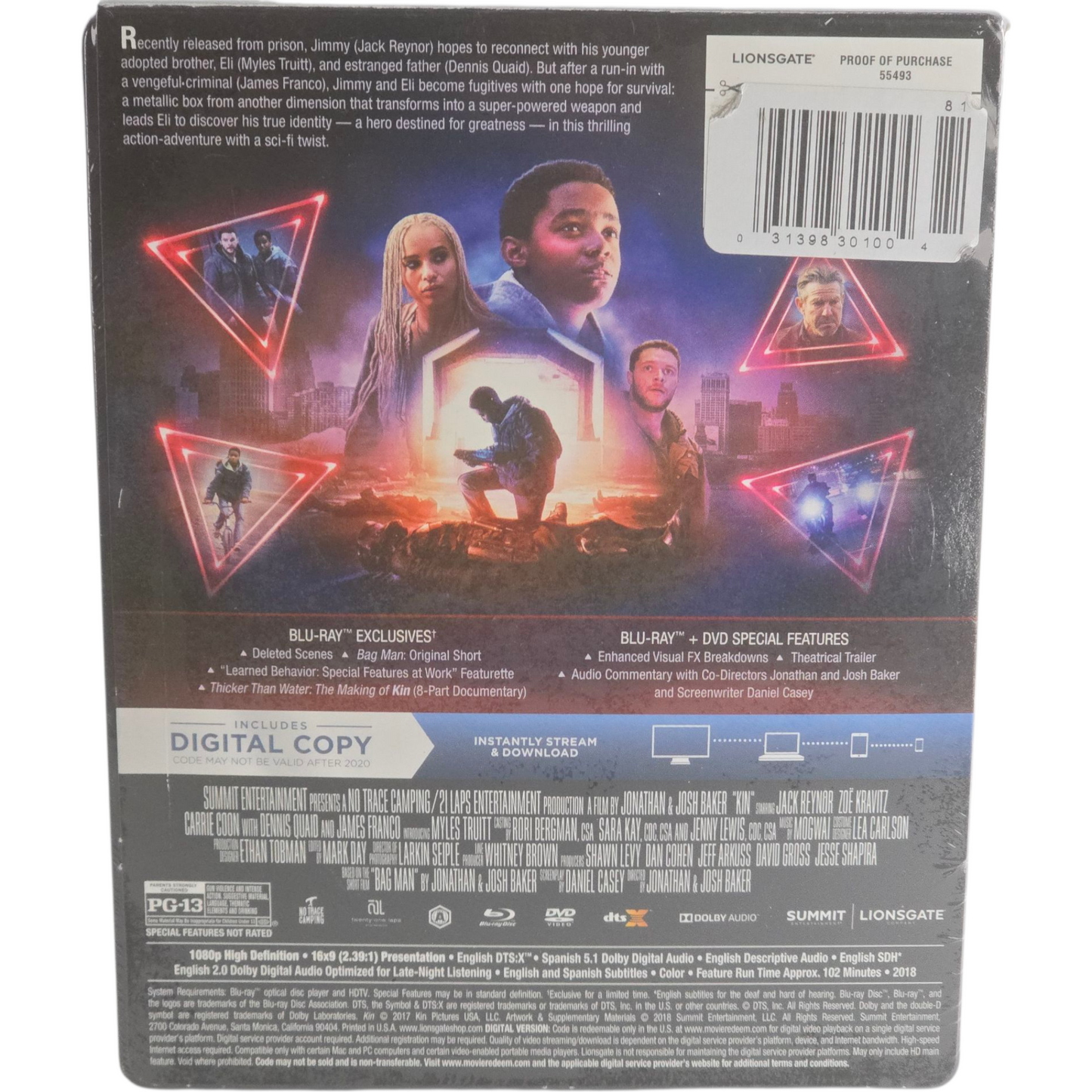 Kin :4K Ultra HD + Blu-ray + Digital Steelbook Myles Truitt, Jack Reynor Zone A