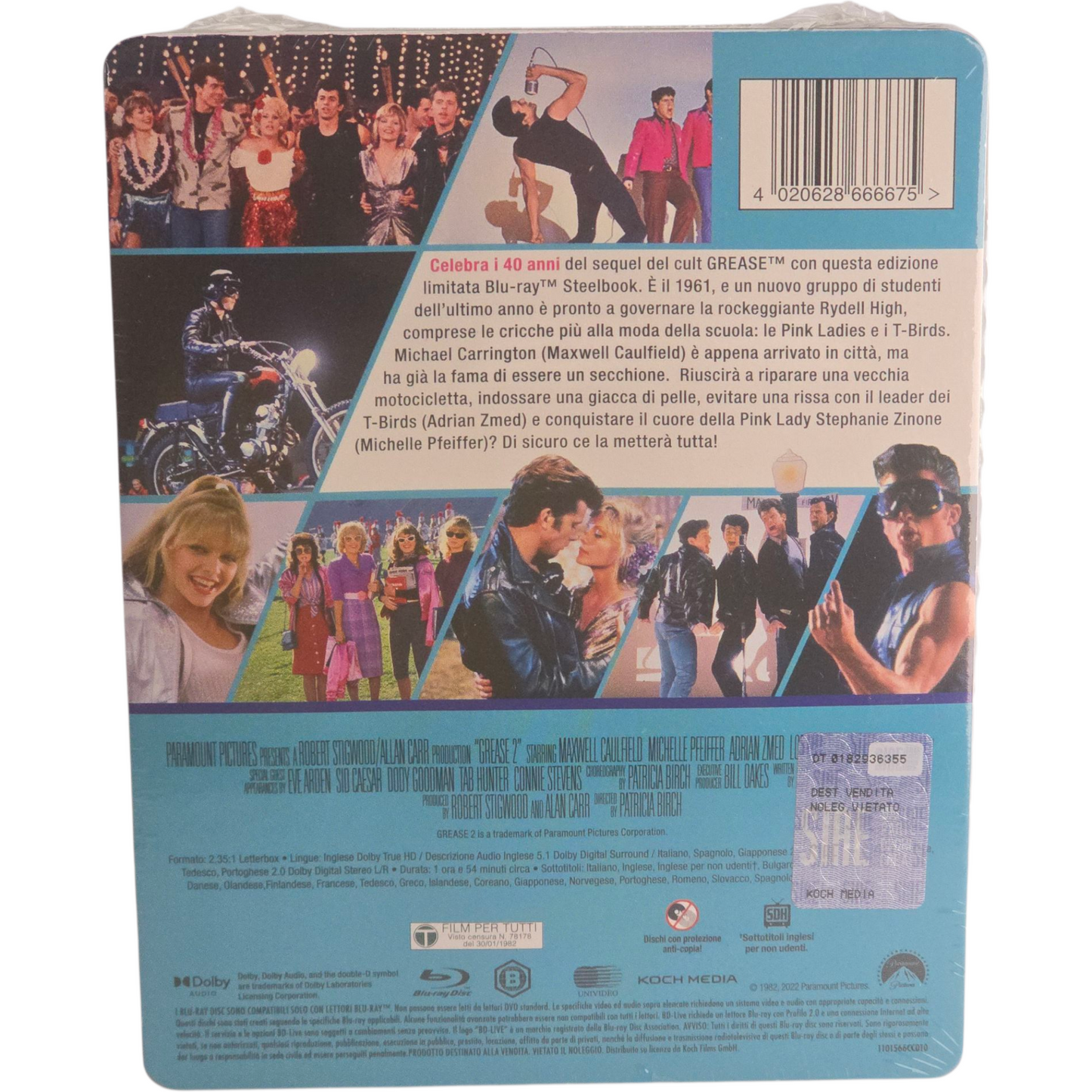 Grease 2 Blu-ray SteelBook Blu-ray Édition du 40e anniversaire 2022 Zone B
