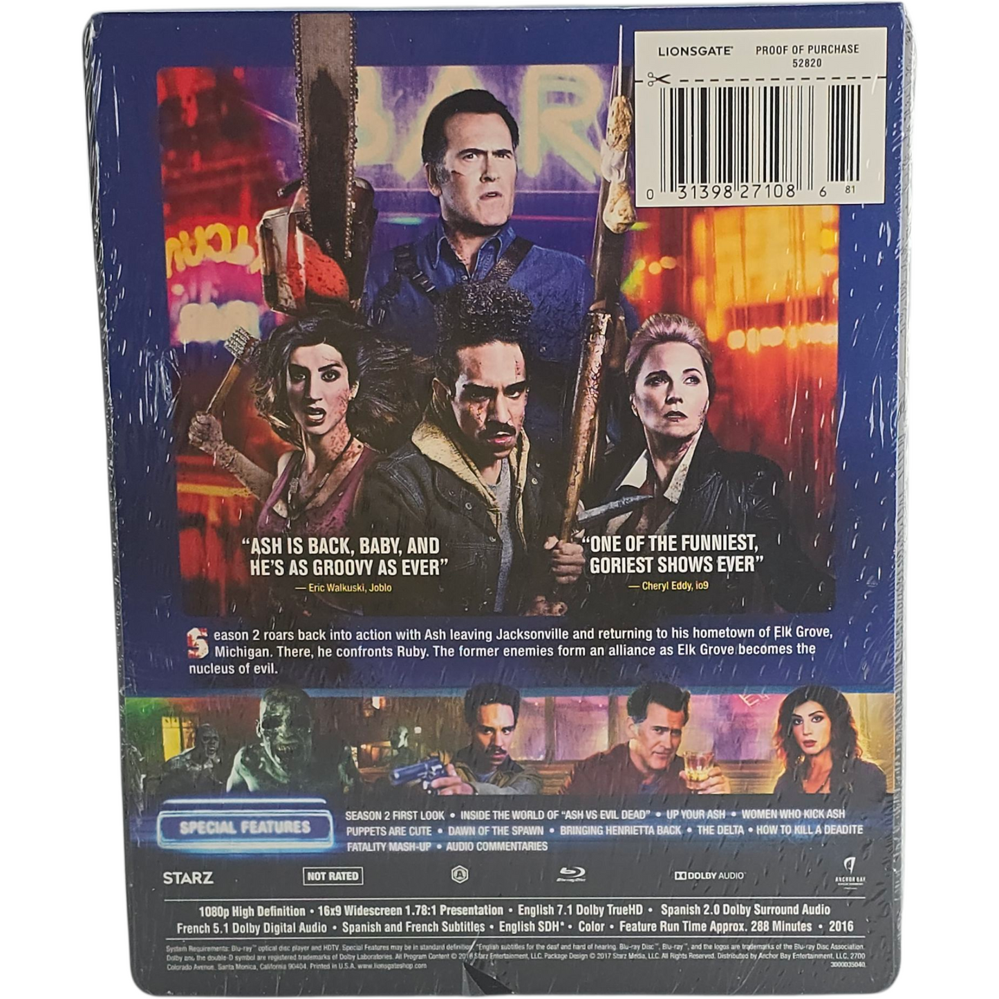 Ash vs Evil Dead: Deuxième saison Blu-ray Steelbook limitée 2017 Region Libre