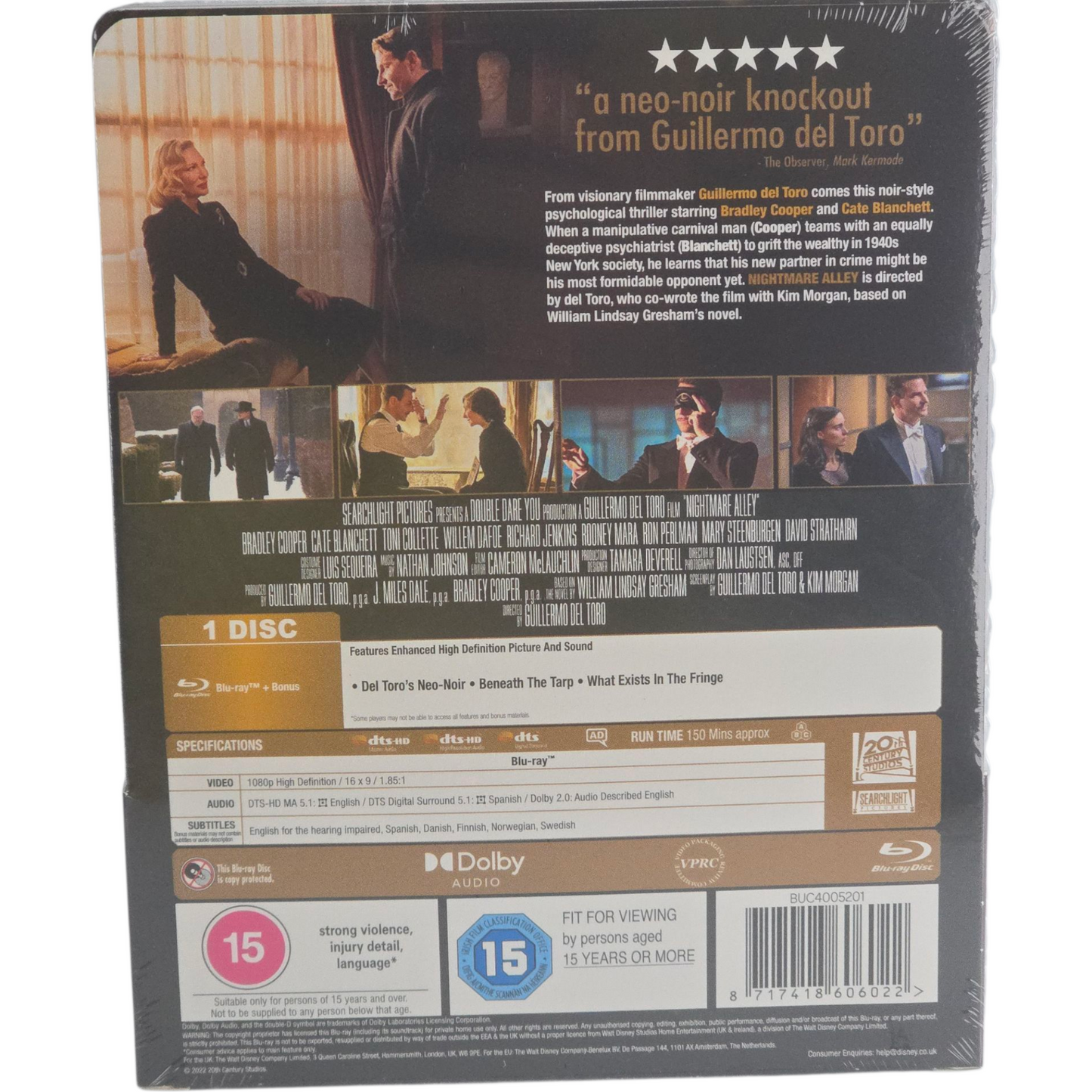 Nightmare Alley Blu-ray Steelbook Zavvi Bradley Cooper 2022 Region B