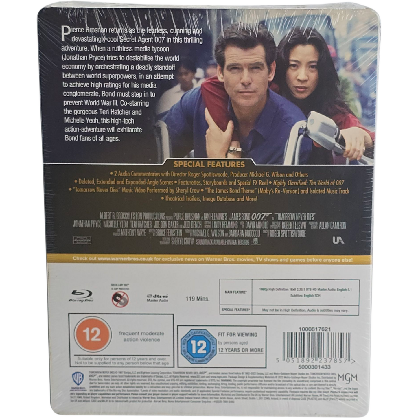 Tomorrow Never Dies James Bond 007 Steelbook Blu-ray Zavvi Pierce Brosnan Zone B