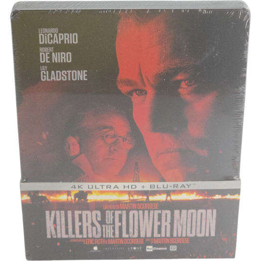 Killers of the Flower Moon 4K Ultra HD + Blu-ray Steelbook DiCaprio, De Niro B    Zone 2024