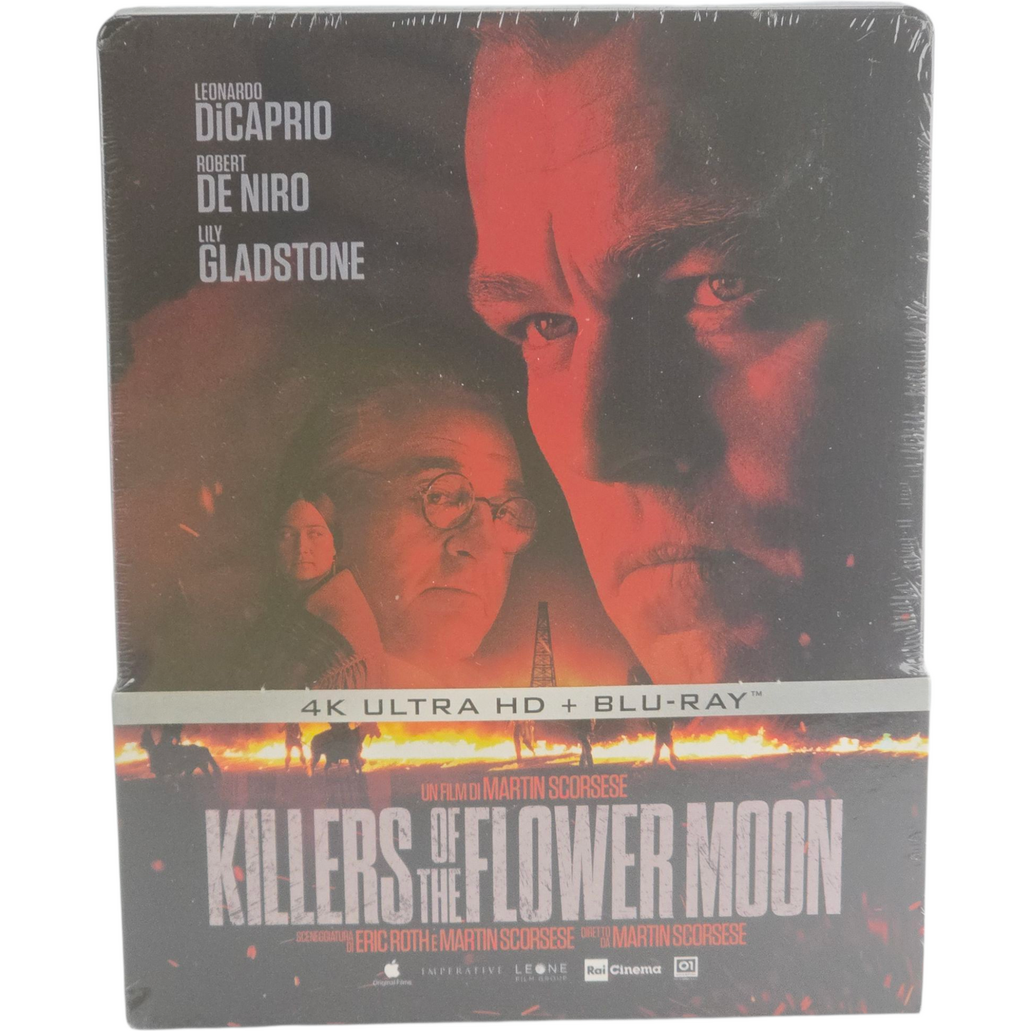 Killers of the Flower Moon 4K Ultra HD + Blu-ray Steelbook DiCaprio, De Niro B Zone 2024