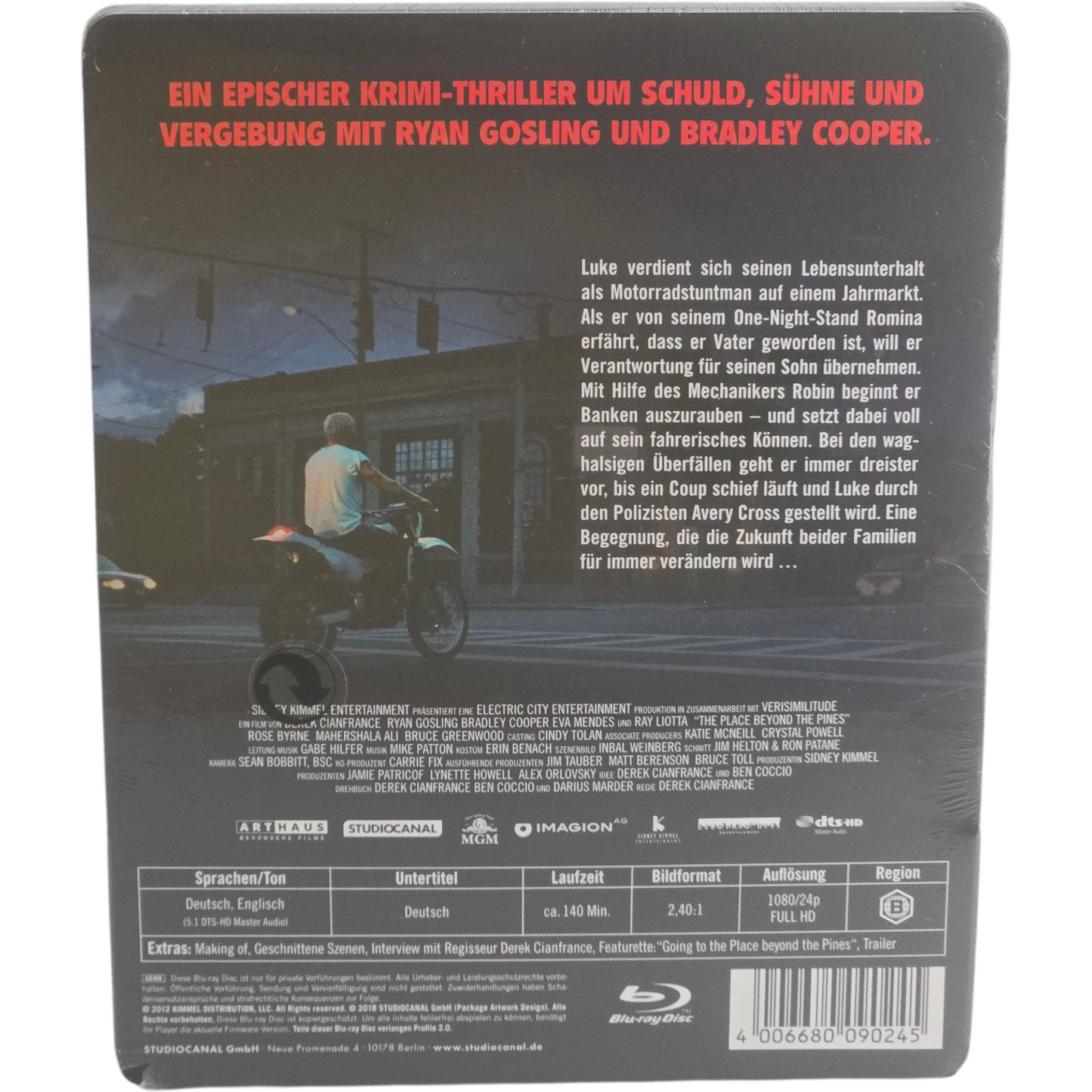 The Place Beyond the Pinesn Blu-ray Steelbook Ryan Gosling,Bradley Cooper 2018 B